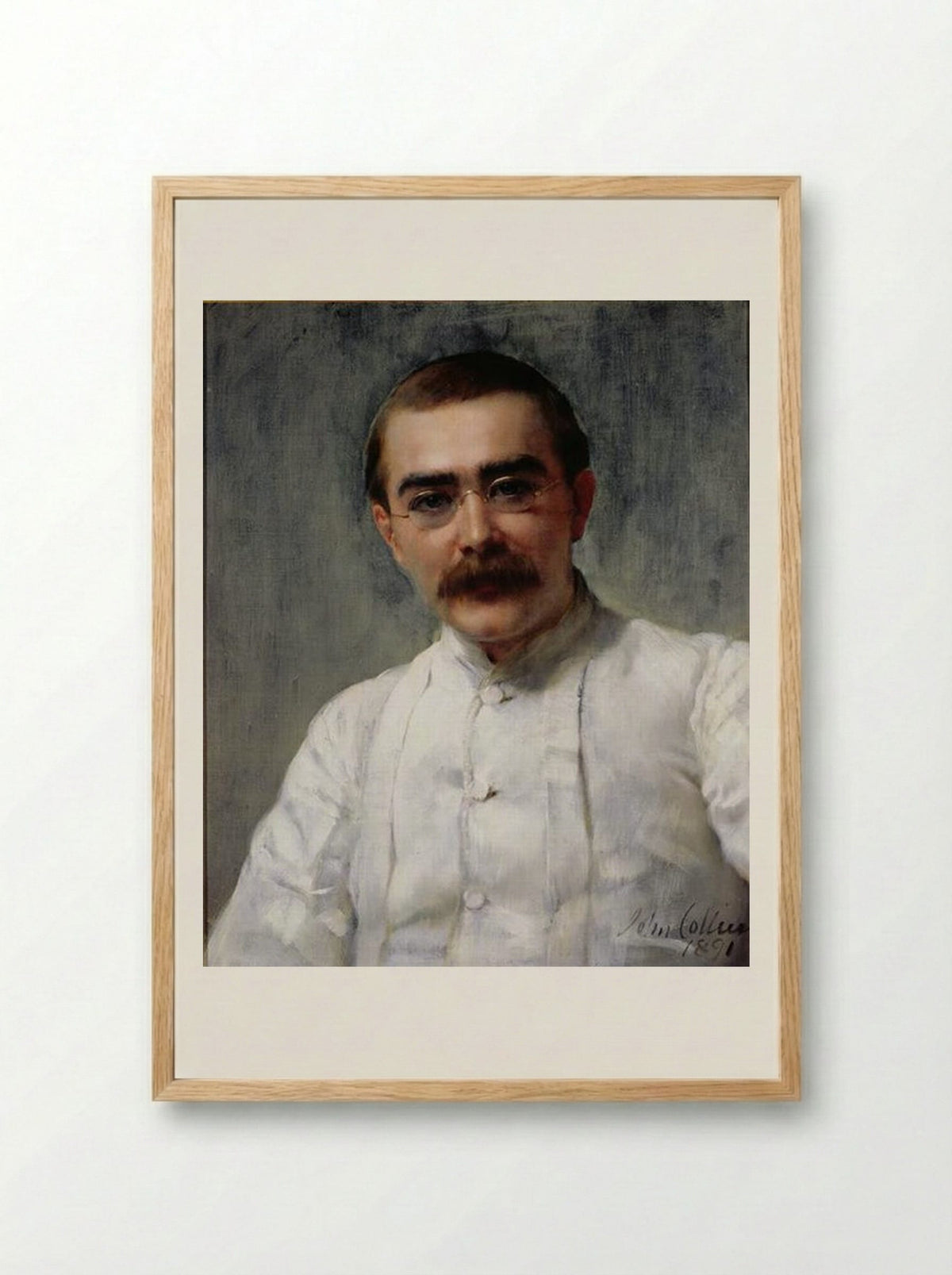 Rudyard Kipling - John Collier - Framed Print Wood