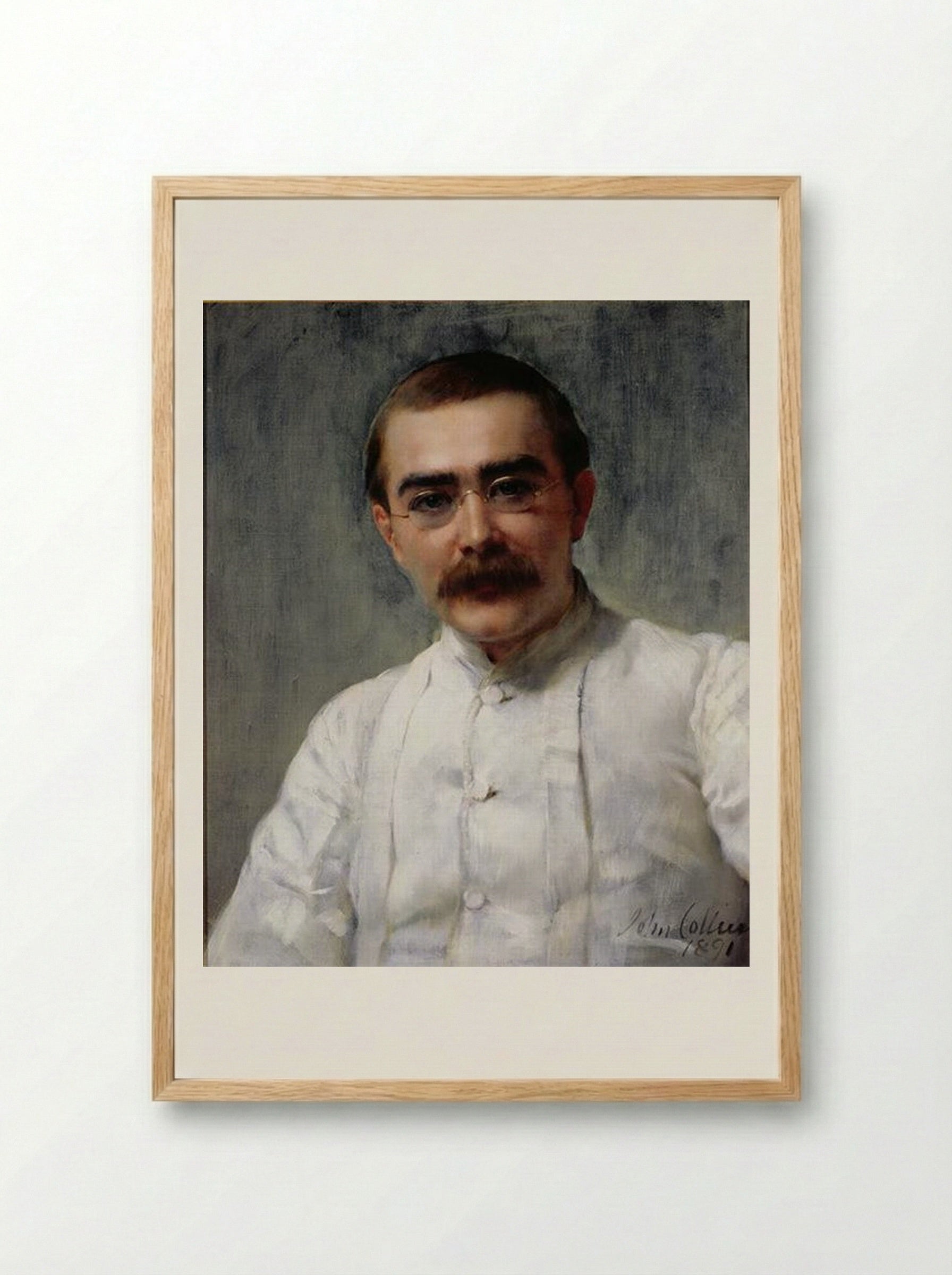 Rudyard Kipling - John Collier - Framed Print Wood