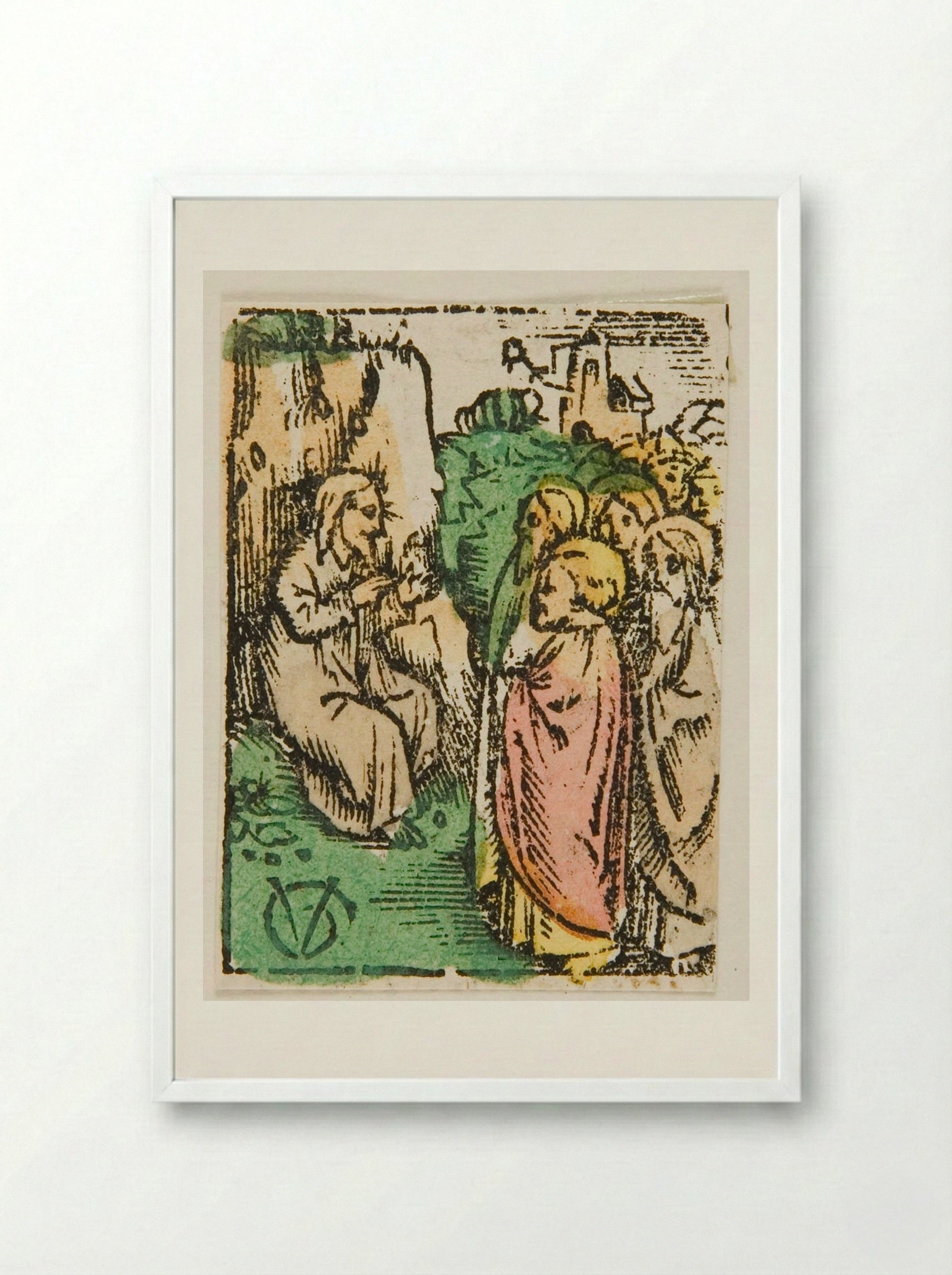 Christ Asking his Disciples about His Identity - Urs Graf - Framed Print White