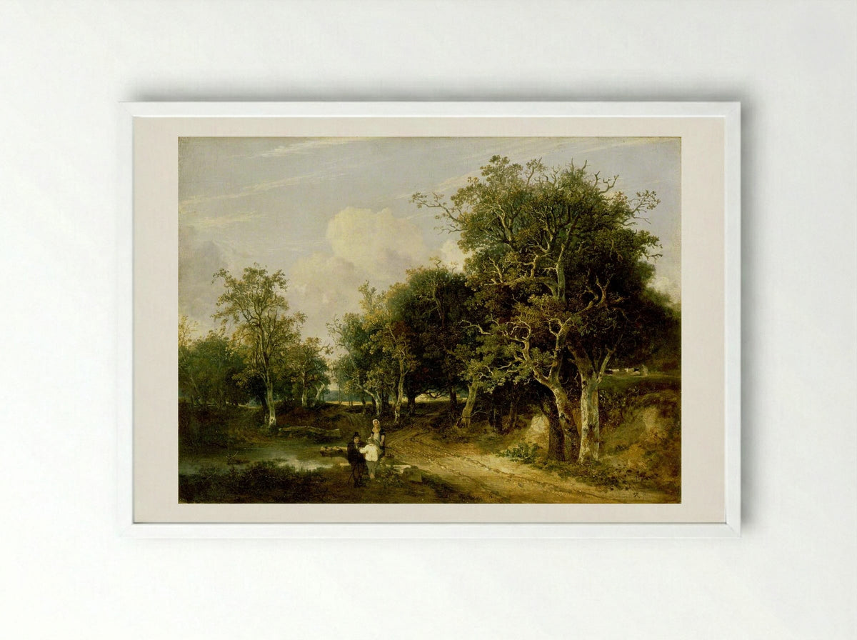 Grove Scene - John Crome - Framed Print White