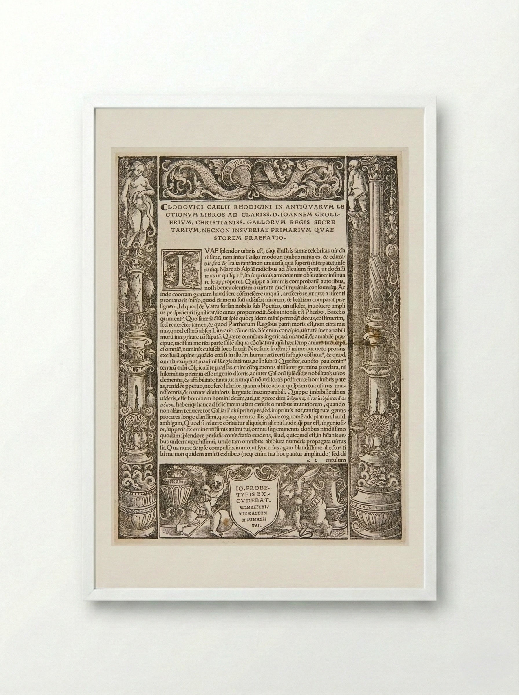Border Composed of Four Blocks - Urs Graf - Framed Print White
