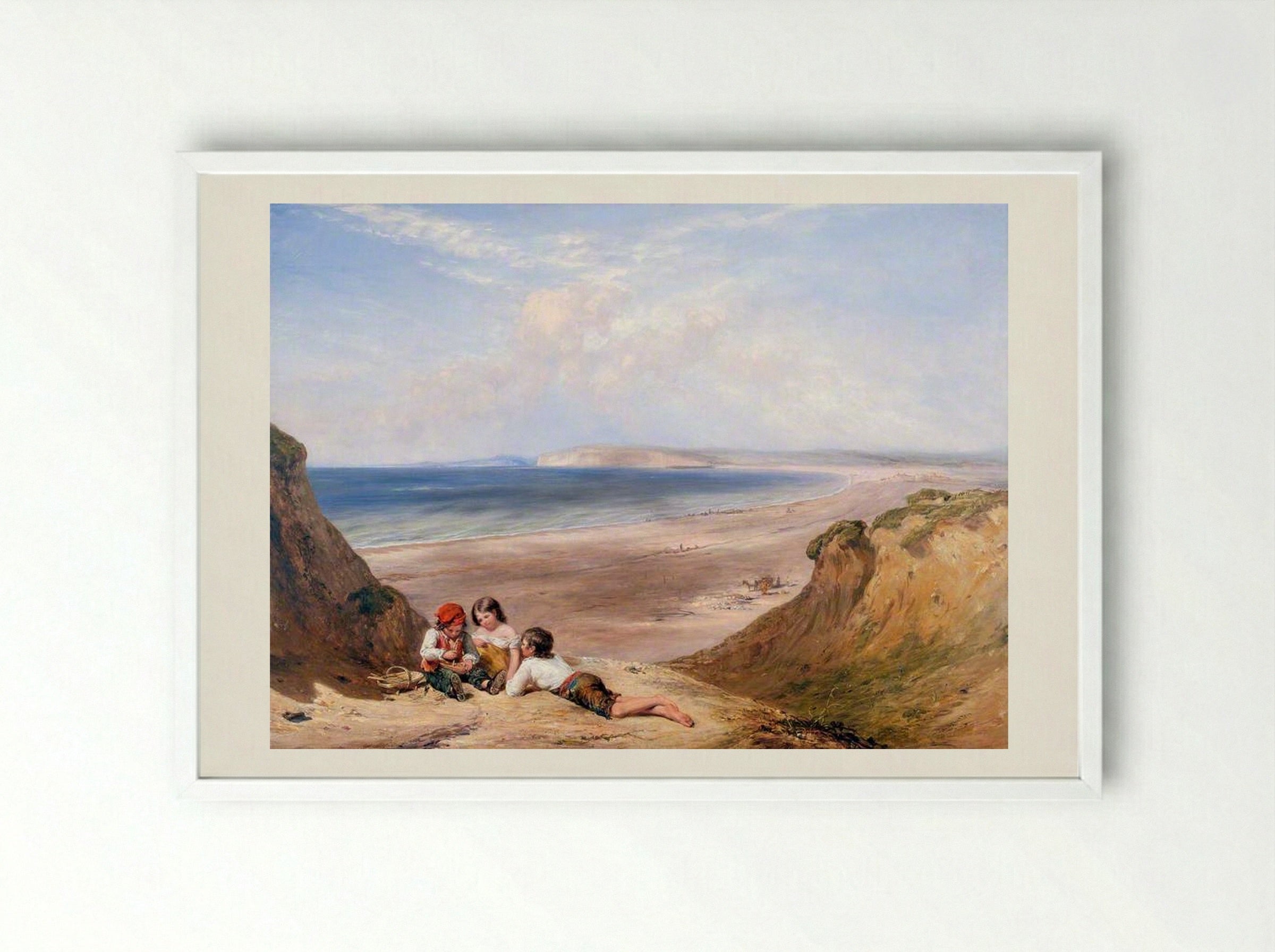 Seaford, Sussex - William Collins - Framed Print White