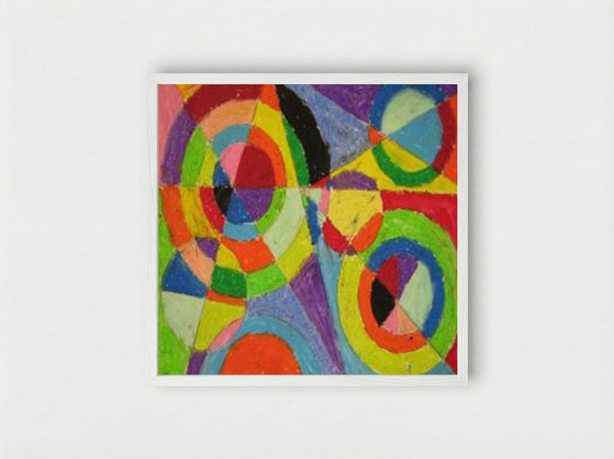 Color Explosion - Robert Delaunay - Framed Print White