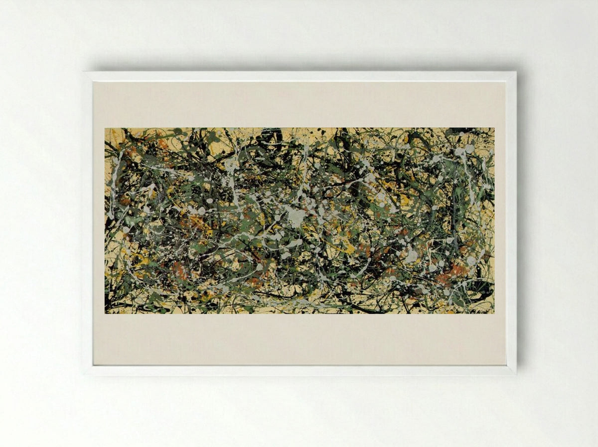 Number 8 - Jackson Pollock - Framed Print White