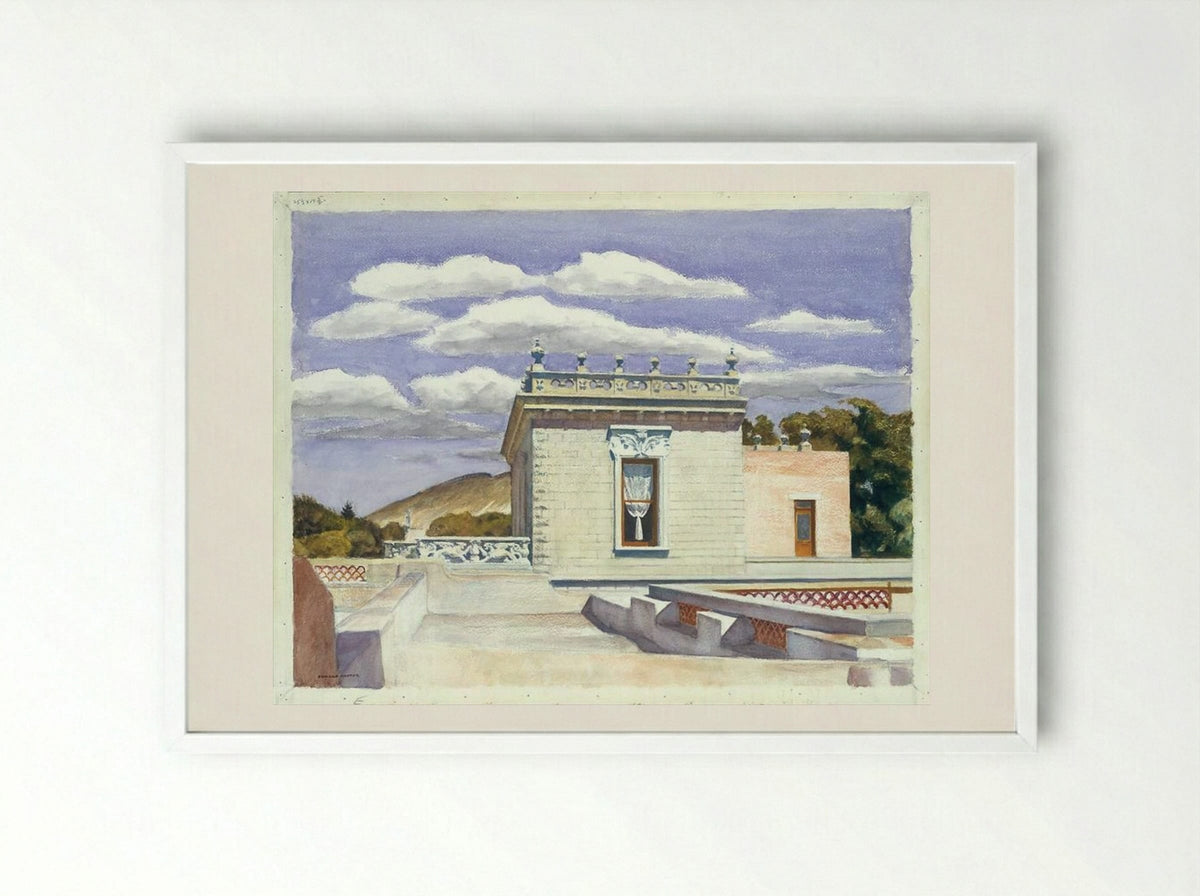 Saltillo Mansion - Edward Hopper - Framed Print White