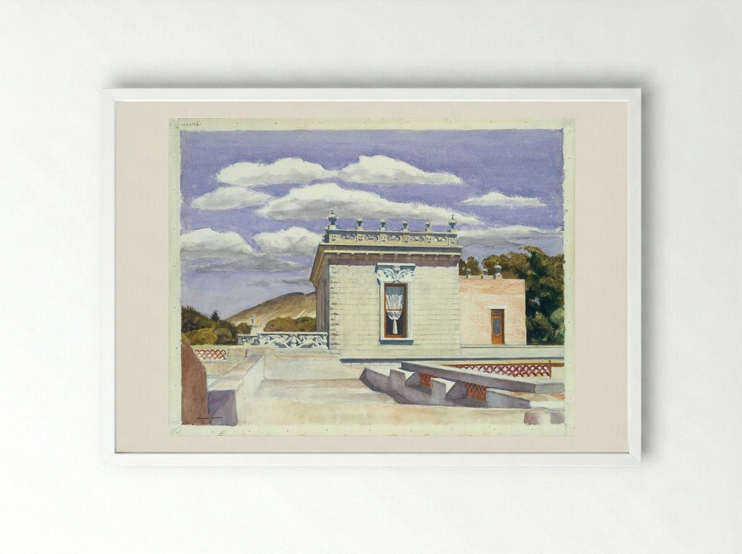 Saltillo Mansion - Edward Hopper - Framed Print White