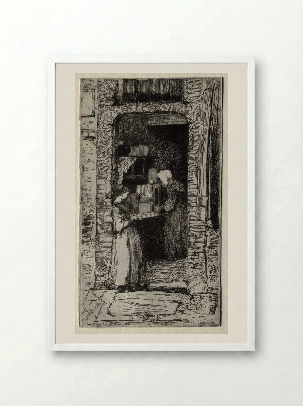 La Marchande de Moutarde - James McNeill Whistler - Framed Print White