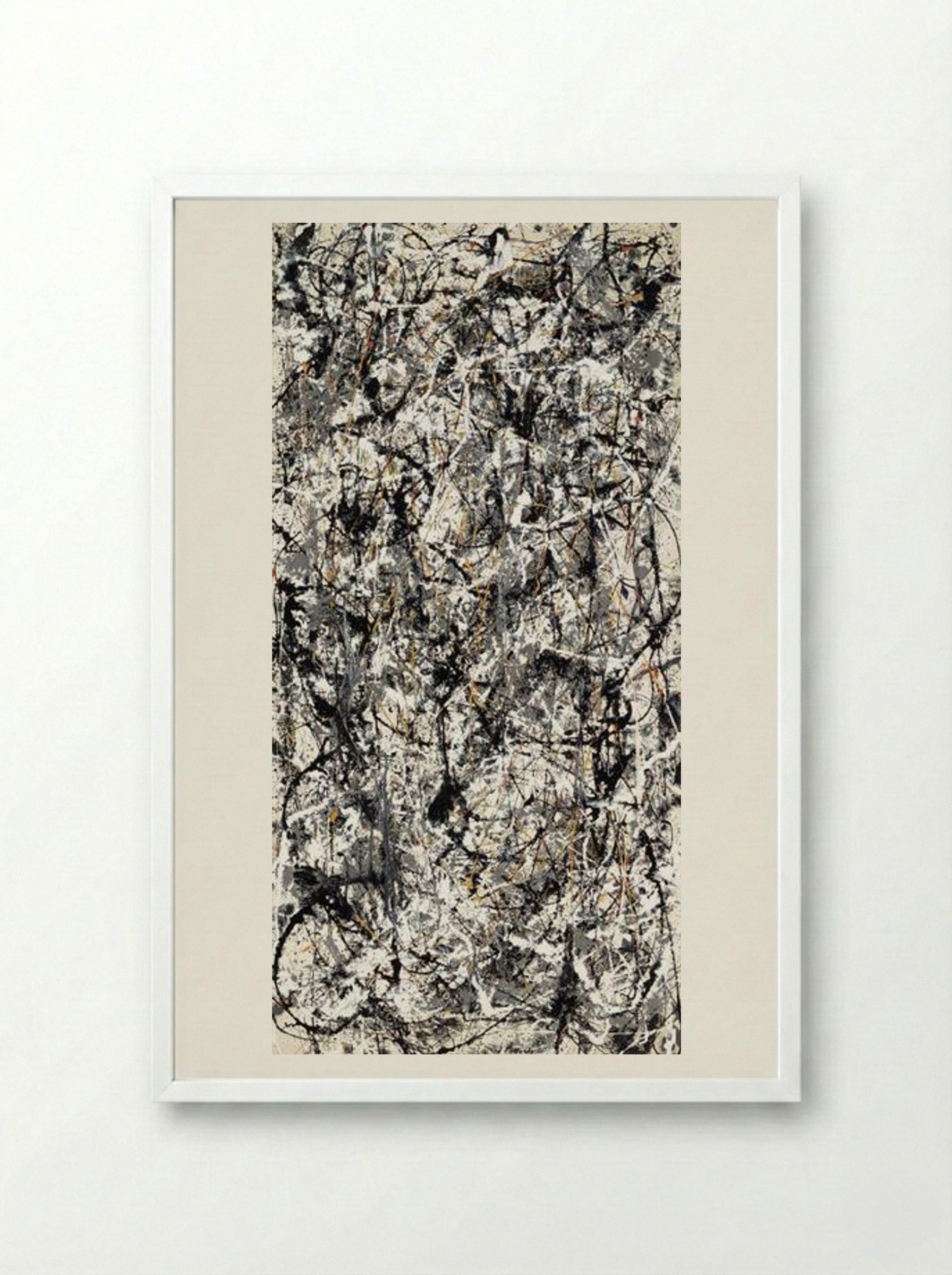 Cathedral - Jackson Pollock - Framed Print White