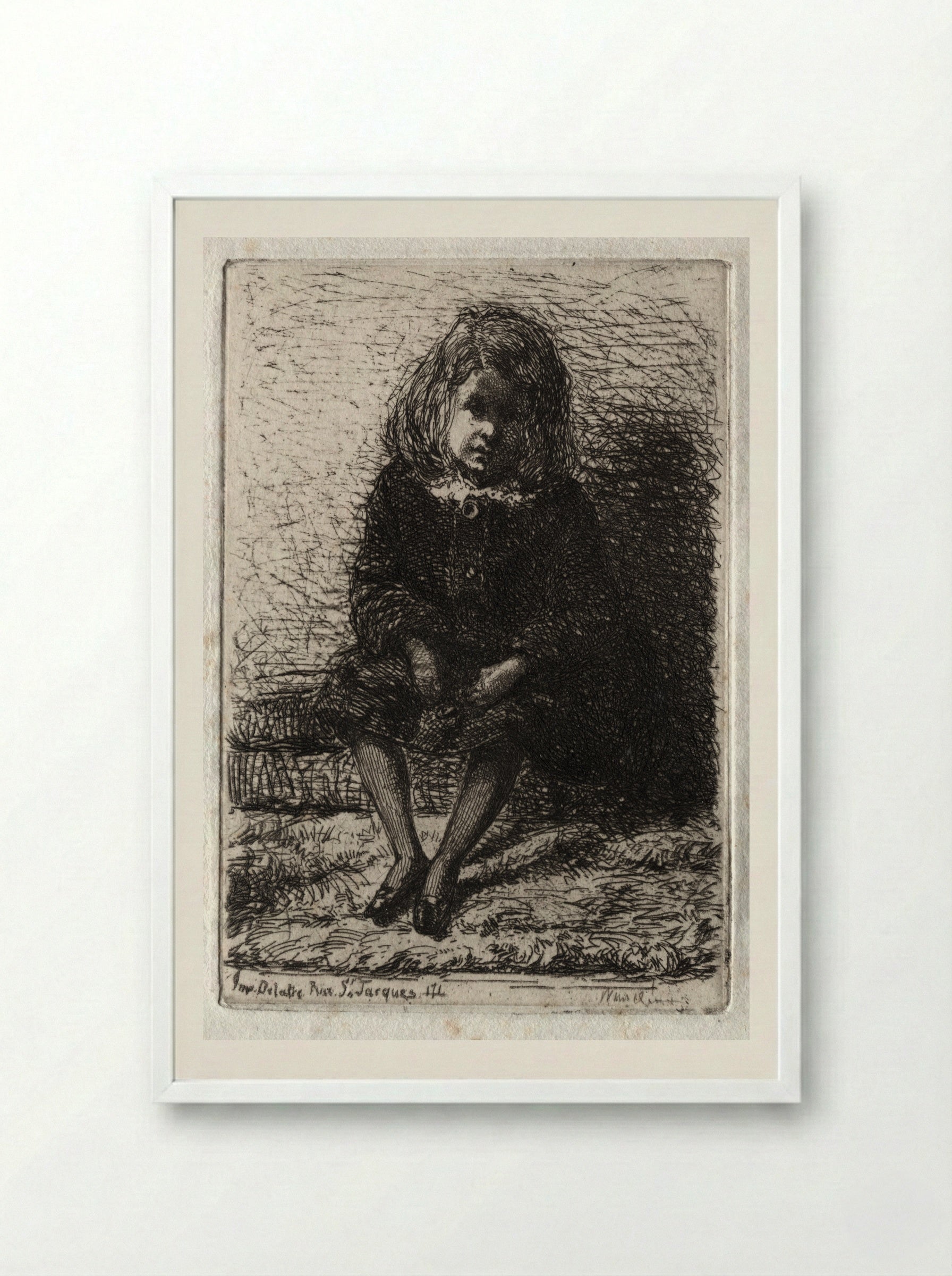 Annie Haden - James McNeill Whistler - Framed Print White
