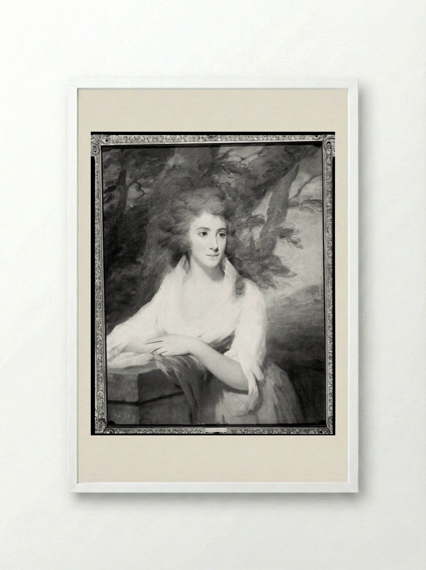 Mary Ann Leslie Rutherford (Mrs. John Rutherford of Edgeston) - Henry Raeburn - Framed Print White