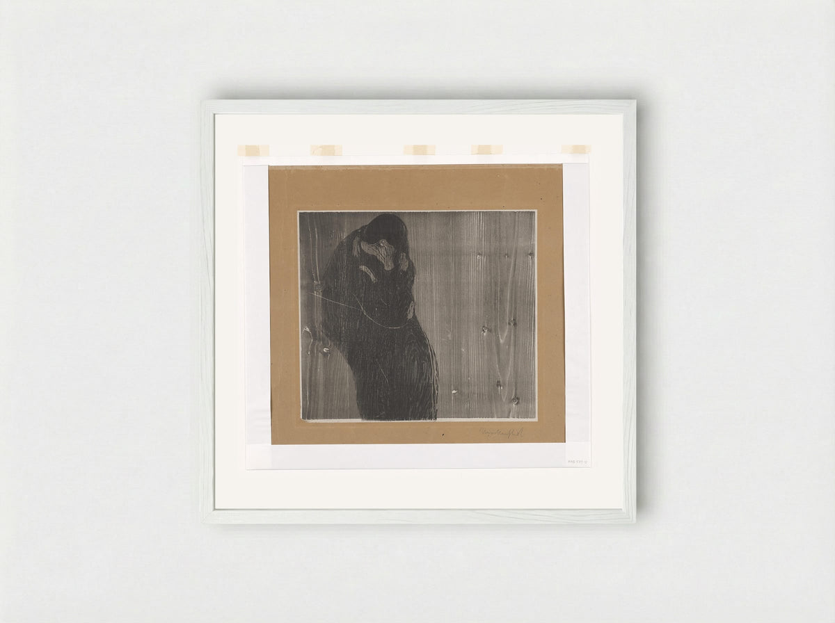 The Kiss III - Edvard Munch - Framed Print White