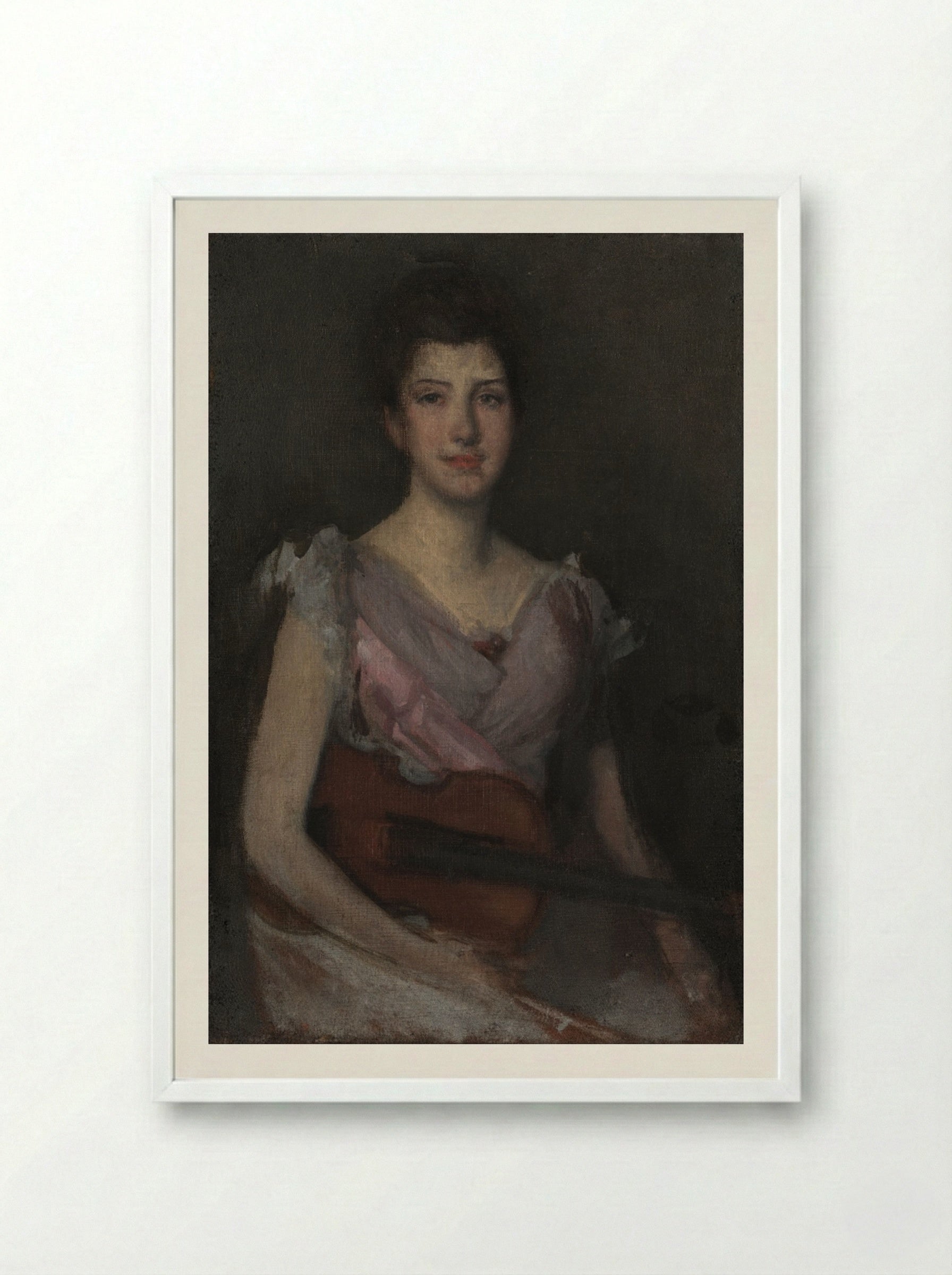 The Violin Player - James McNeill Whistler - Framed Print White