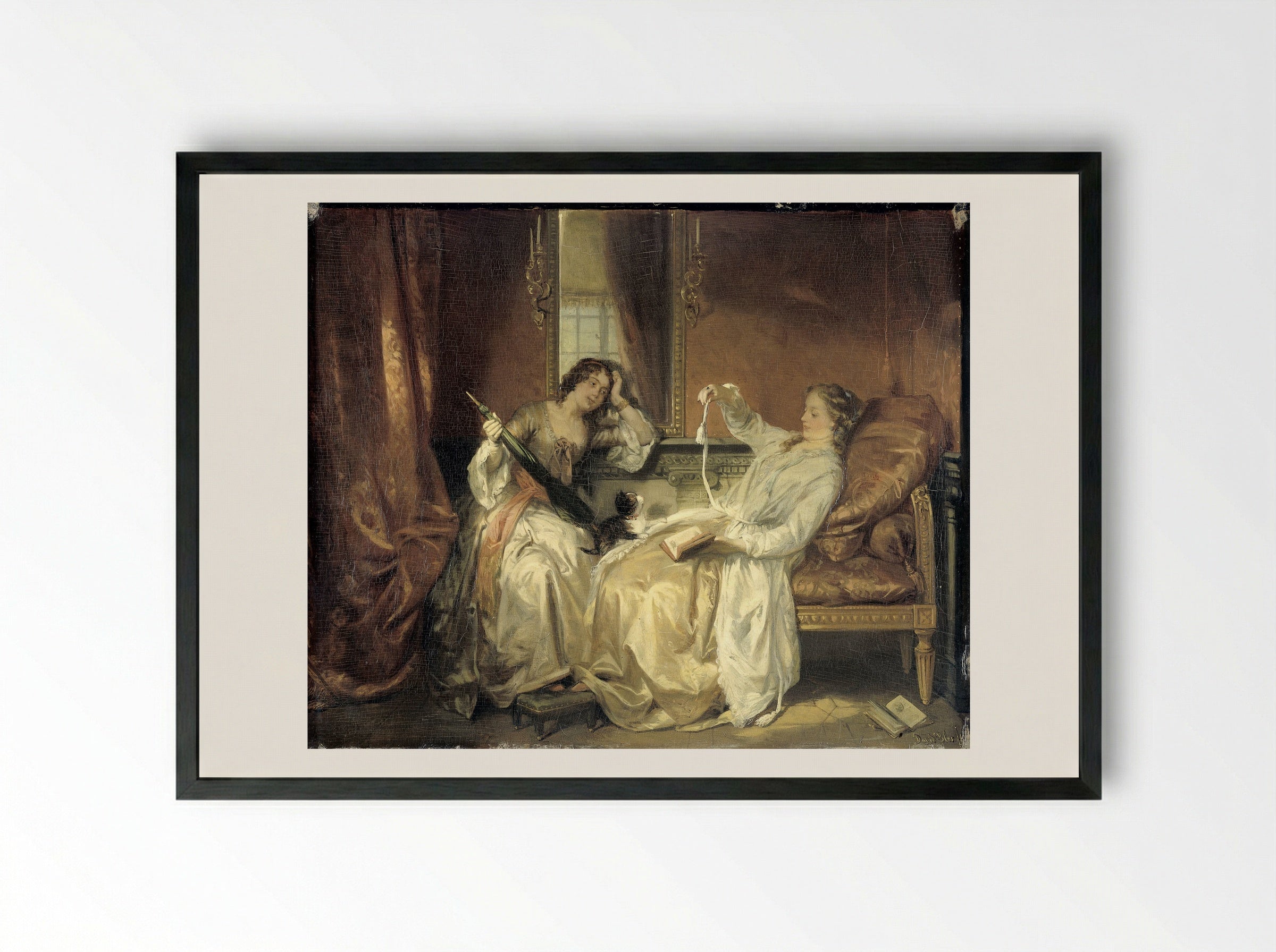 De conversatie - David Bles - Framed Print Black
