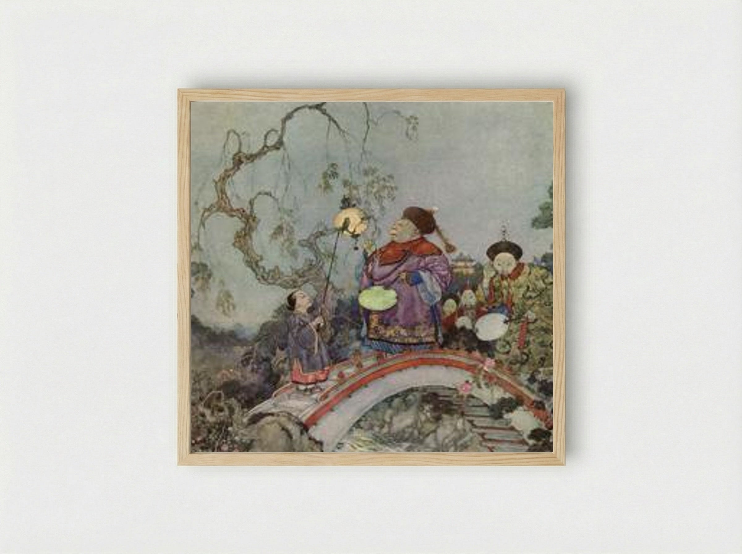 The Gentleman-in-Waiting (The Nightingale) - Edmund Dulac - Framed Print Wood