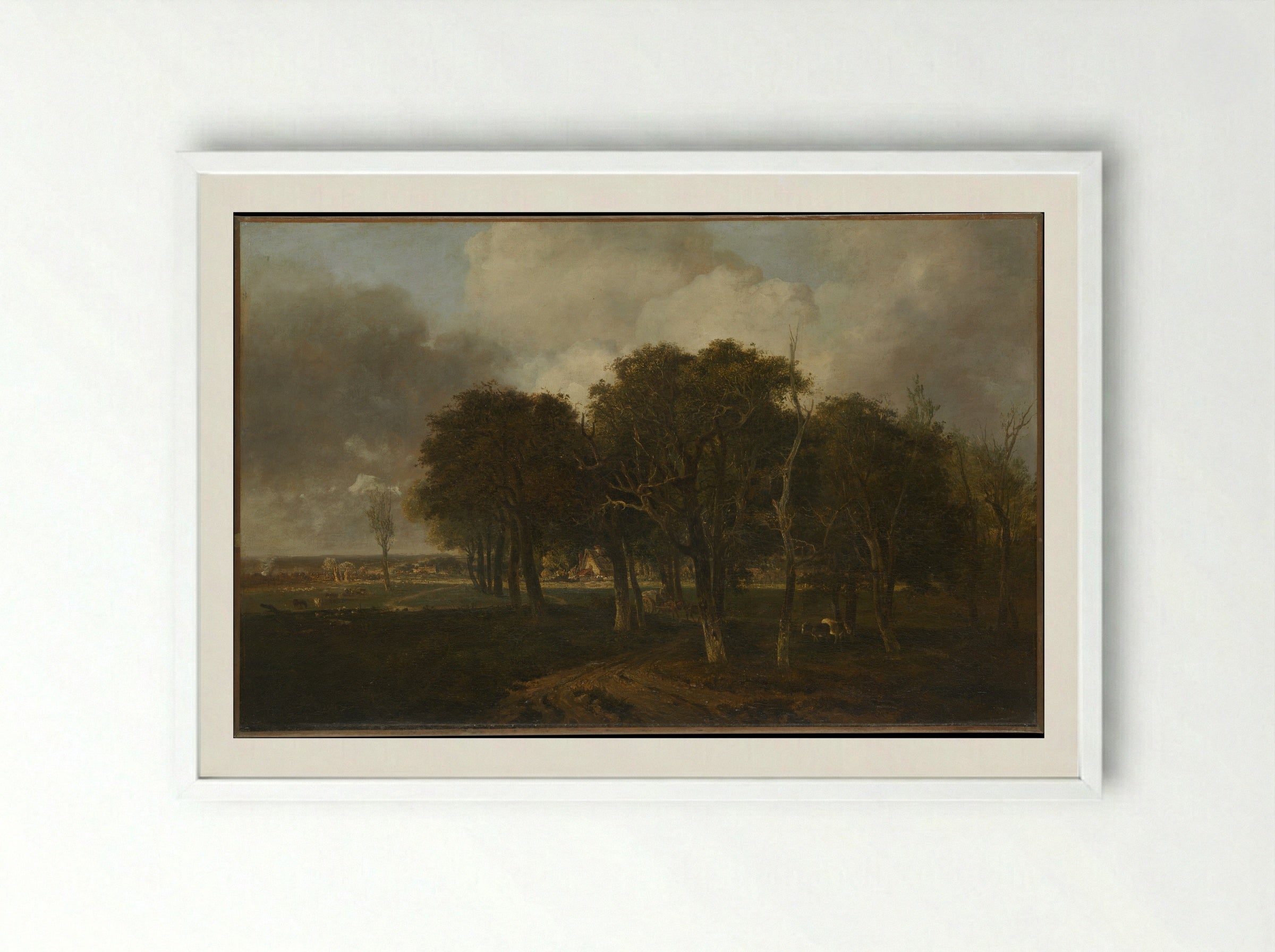 Hautbois Common, Norfolk - John Crome - Framed Print White