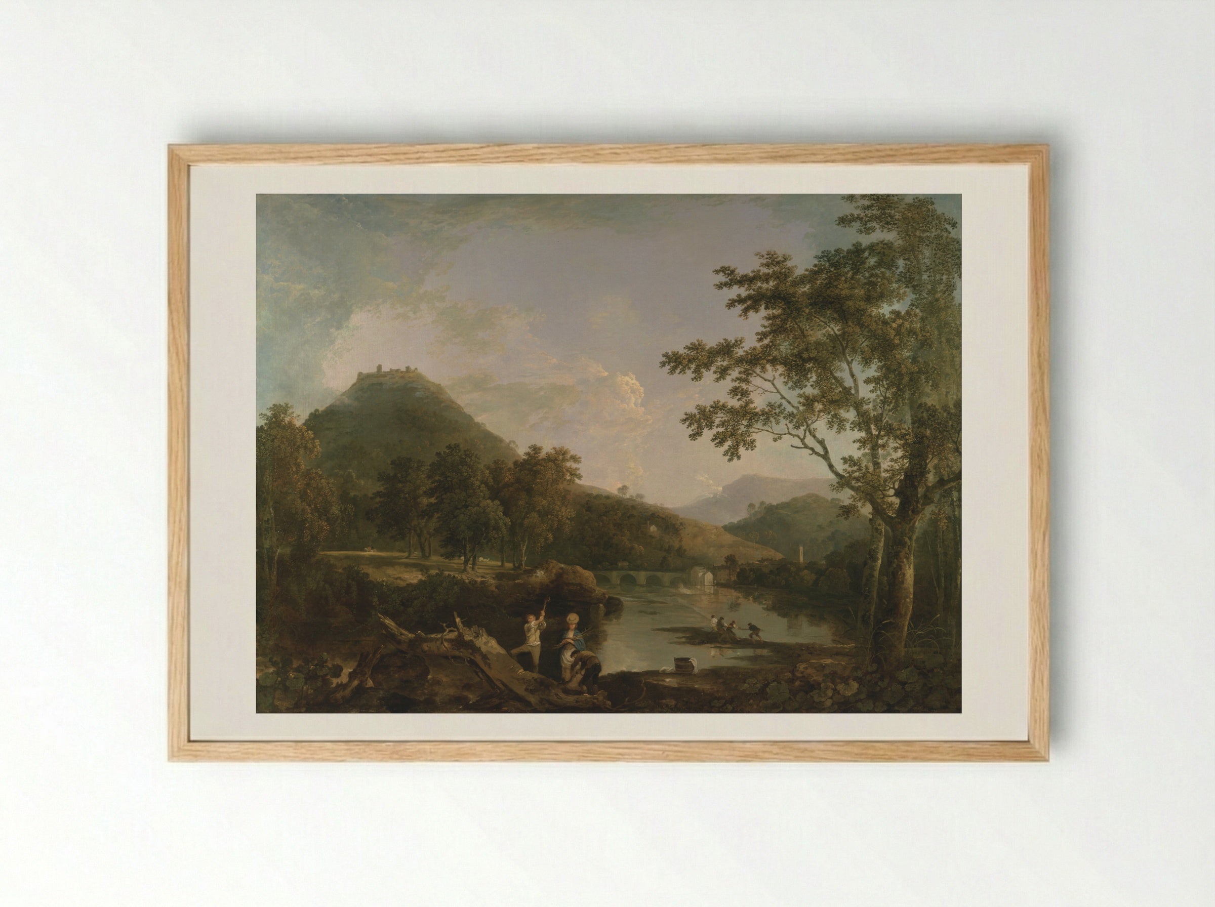 Dinas Bran from Llangollen - Richard Wilson - Framed Print Wood
