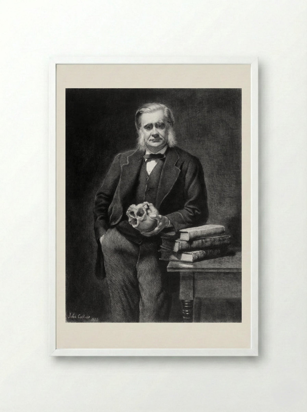 Thomas Henry Huxley - John Collier - Framed Print White