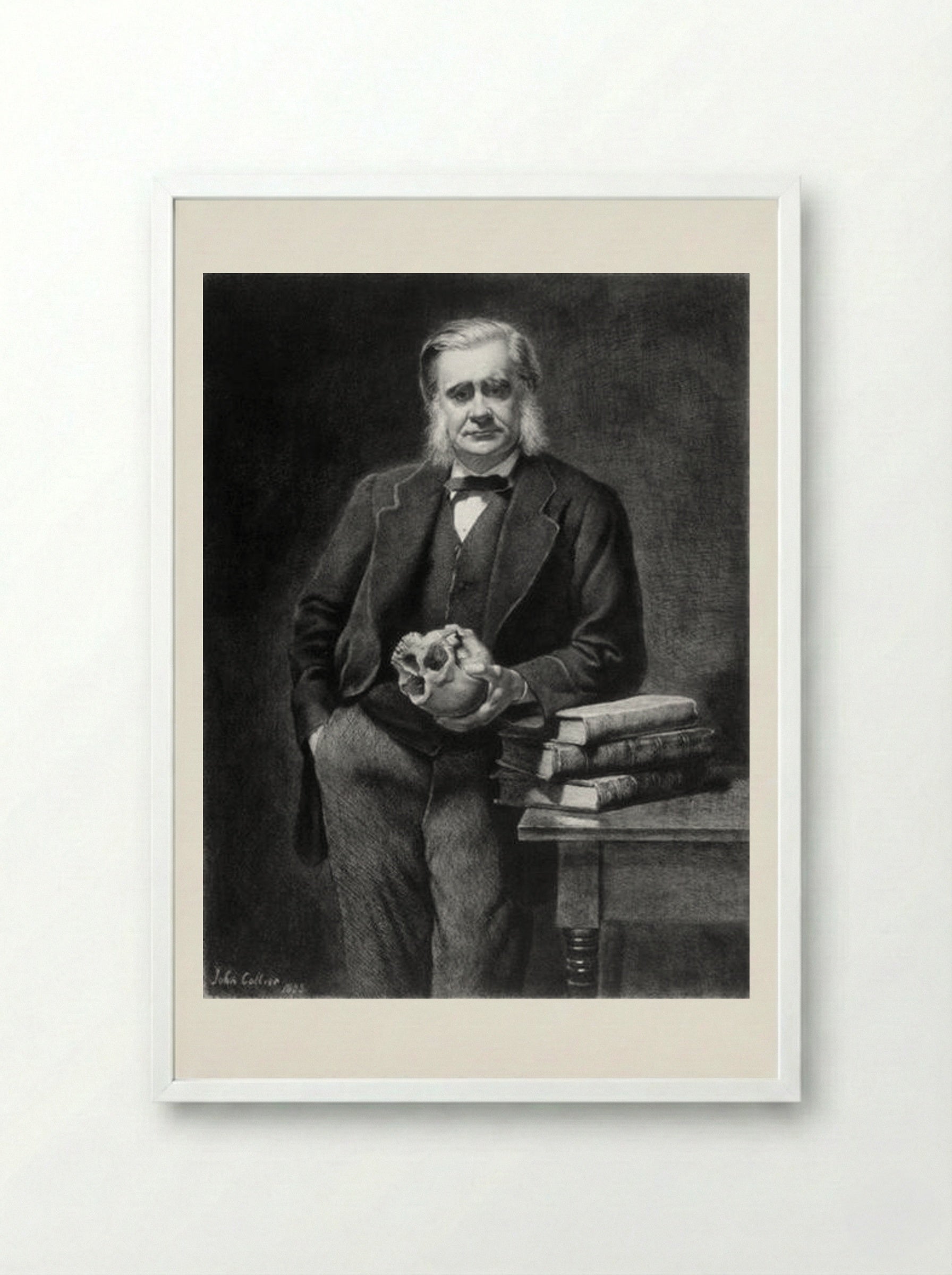 Thomas Henry Huxley - John Collier - Framed Print White