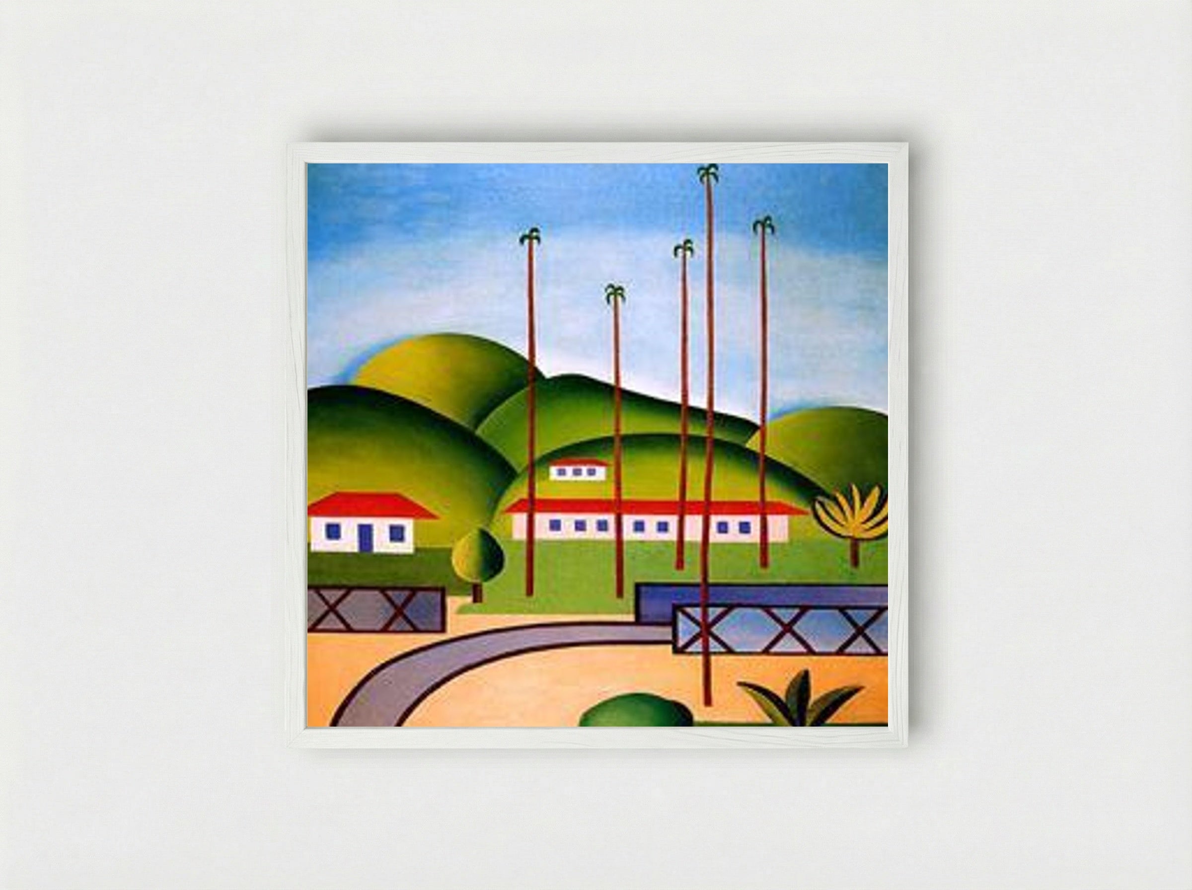 Cityscape - Tarsila do Amaral - Framed Print White