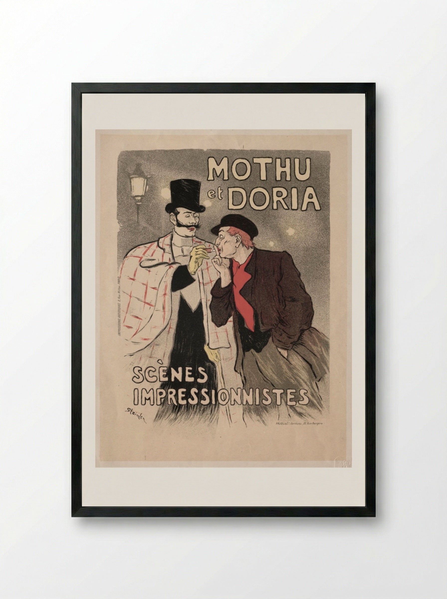 Mothu et Doria - Scènes impressionnistes - Théophile Alexandre Steinlen - Framed Print Black