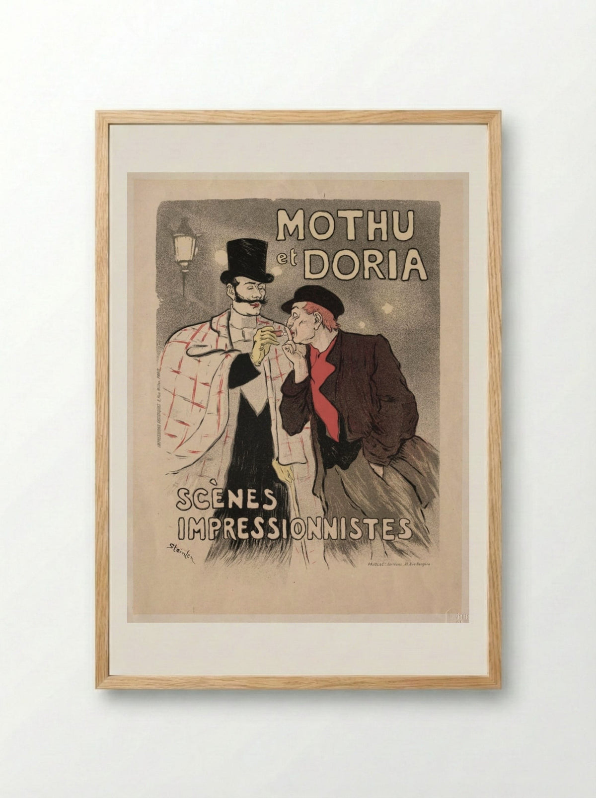 Mothu et Doria - Scènes impressionnistes - Théophile Alexandre Steinlen - Framed Print Wood