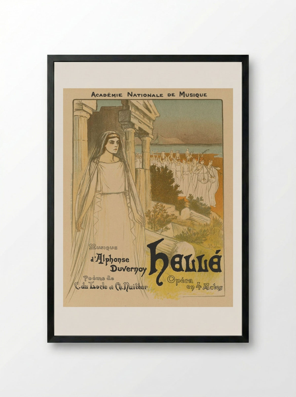 Hellé - Théophile Alexandre Steinlen - Framed Print Black