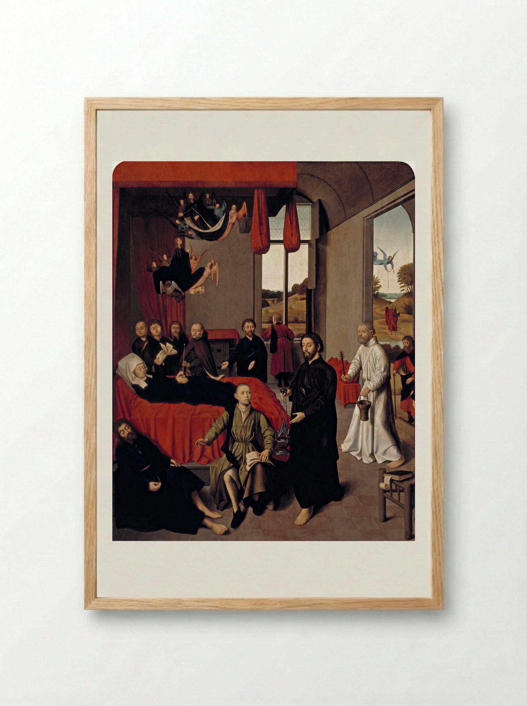 The Death of the Virgin - Petrus Christus - Framed Print Wood