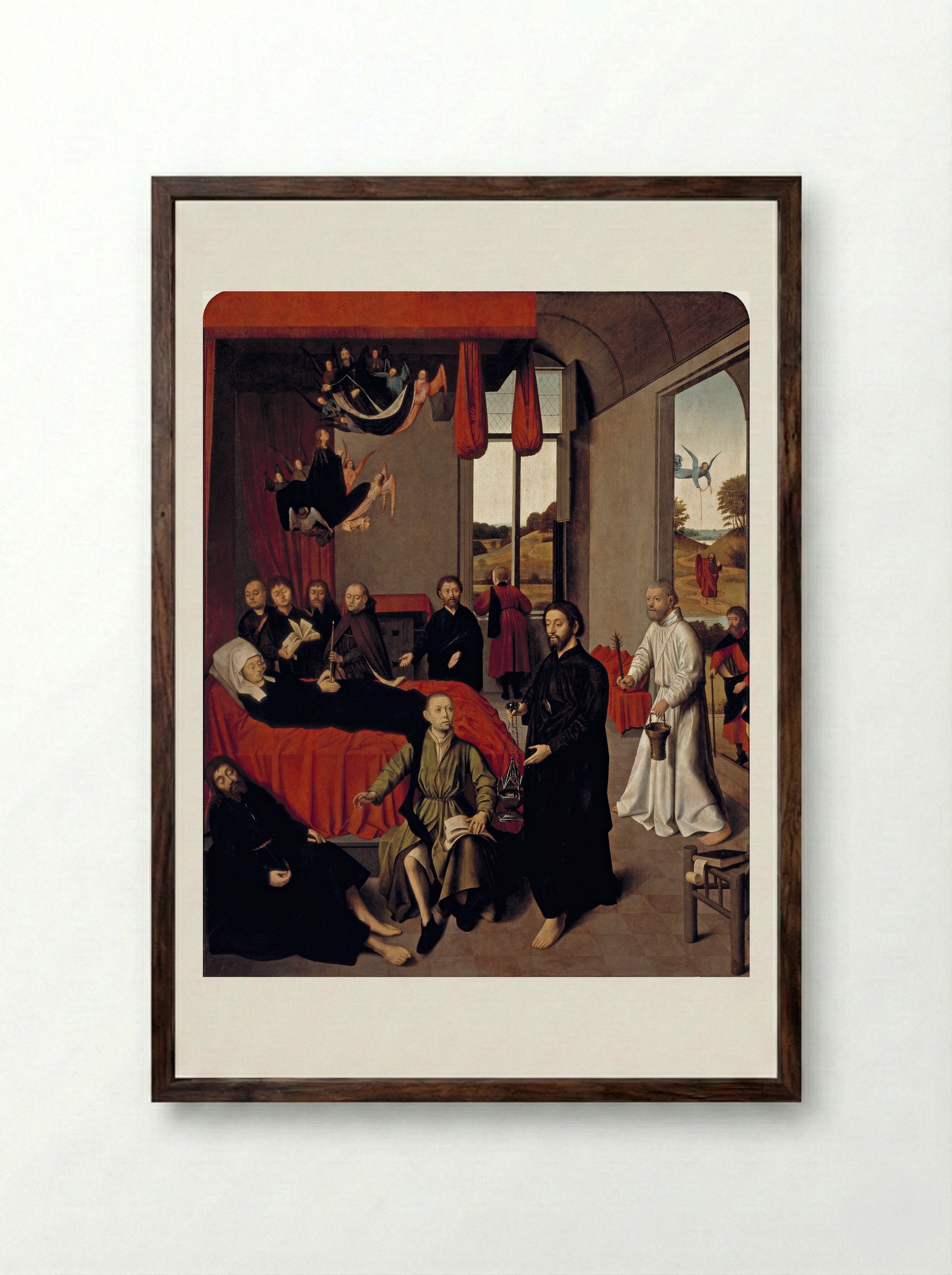 The Death of the Virgin - Petrus Christus - Framed Print Dark Wood