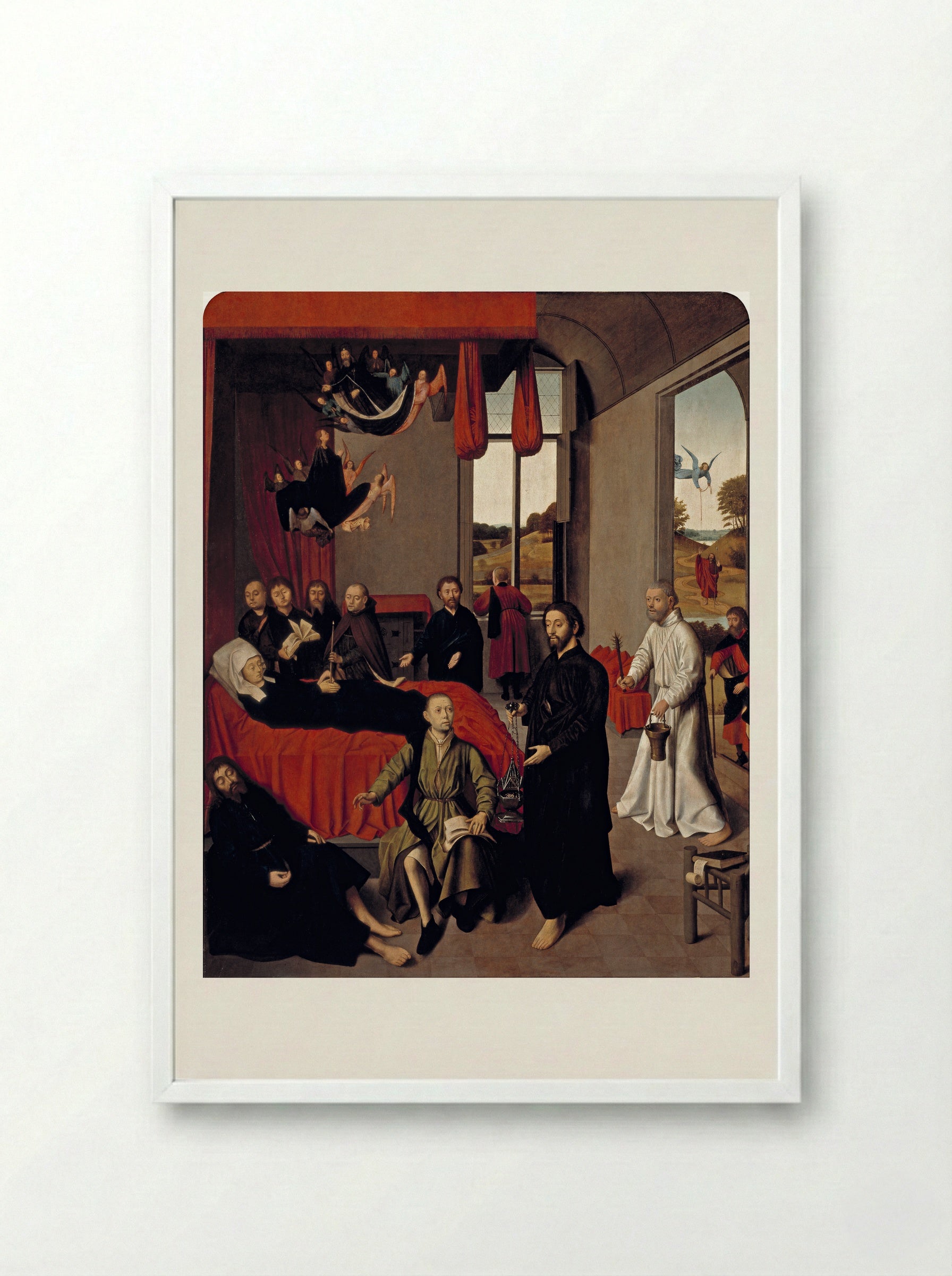 The Death of the Virgin - Petrus Christus - Framed Print White