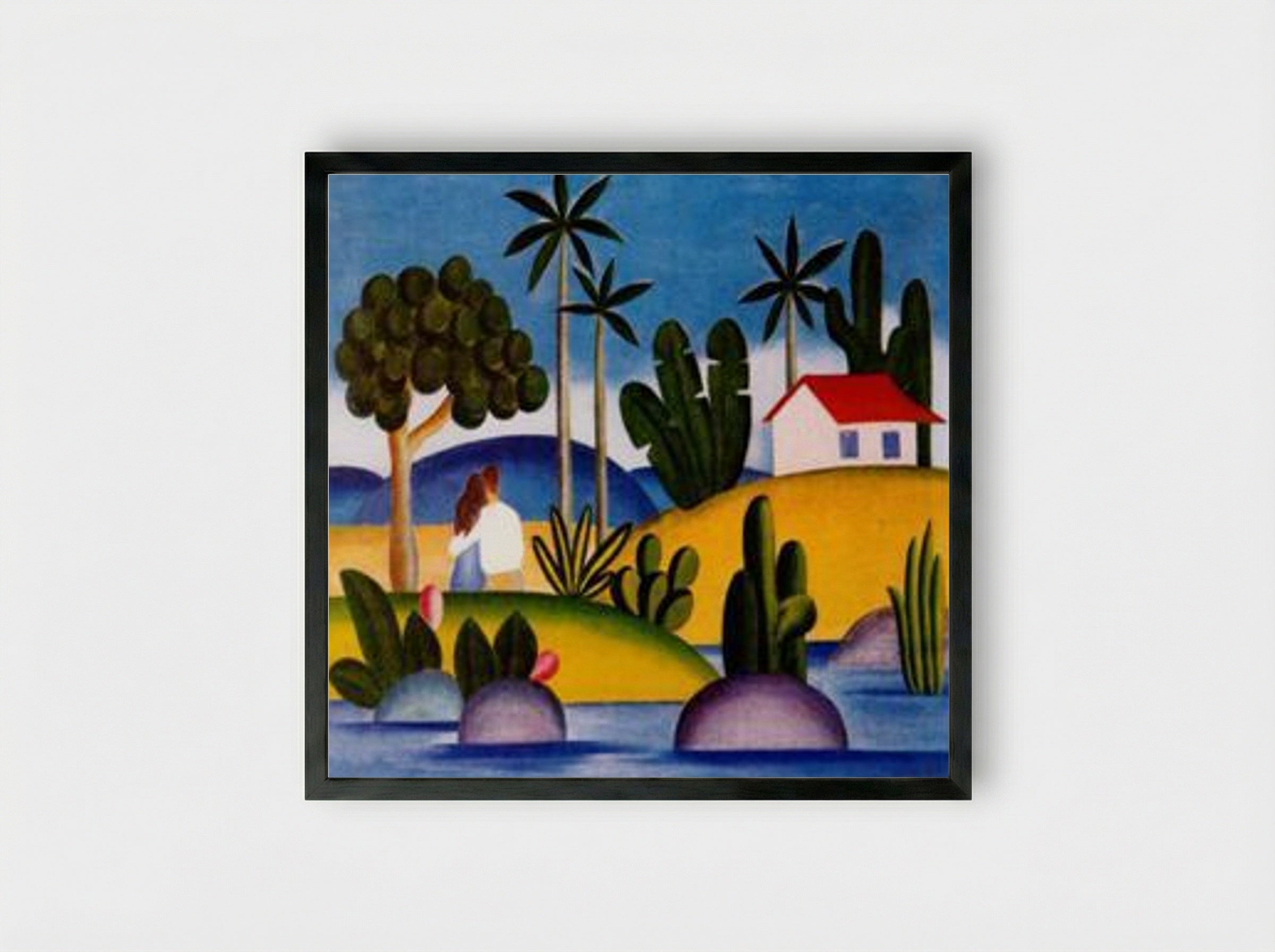 Idílio - Tarsila do Amaral - Framed Print Black