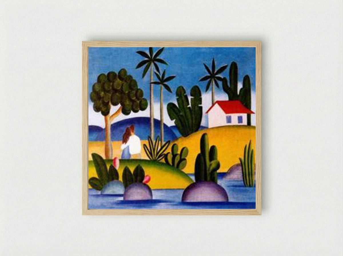 Idílio - Tarsila do Amaral - Framed Print Wood