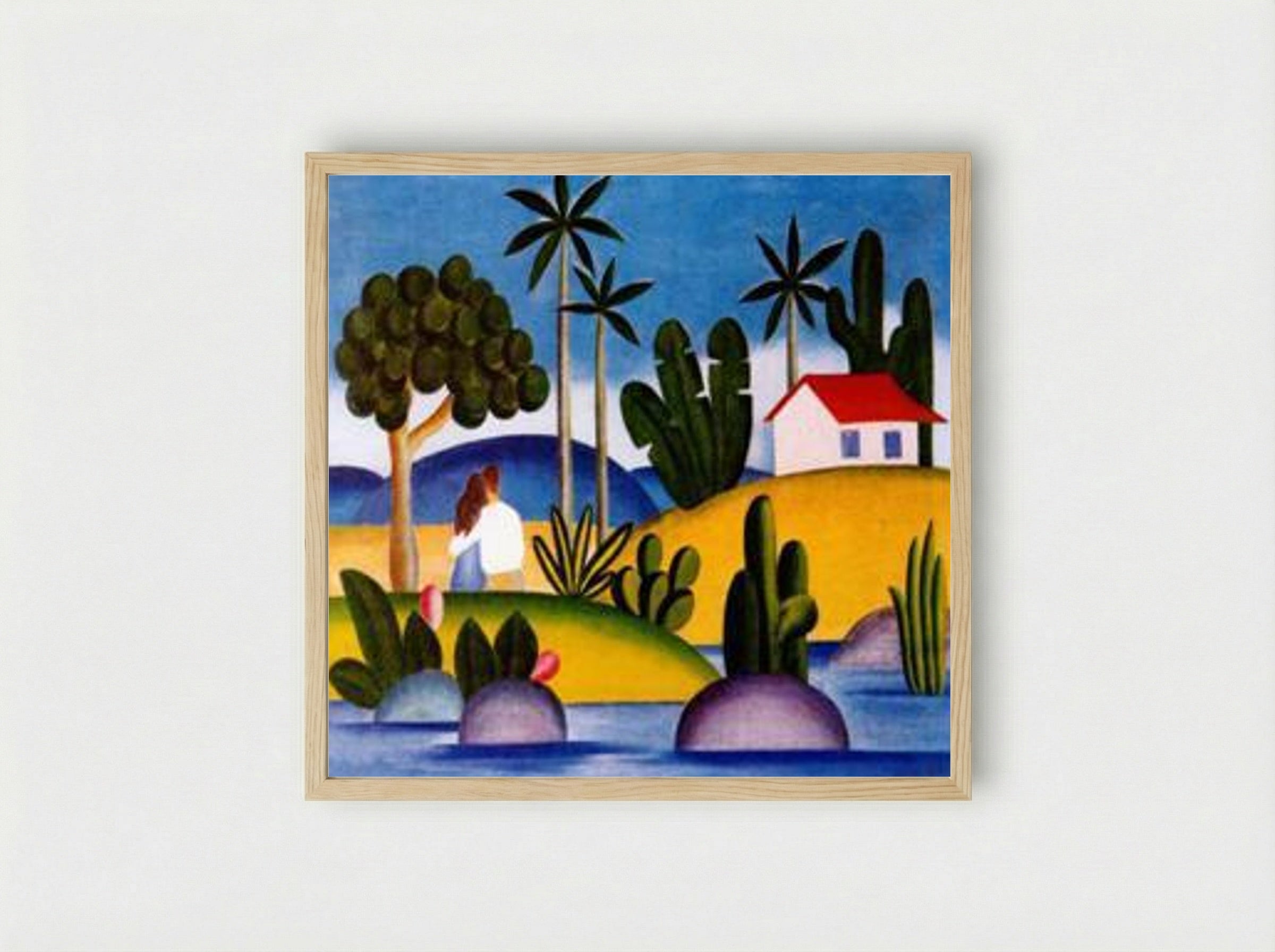 Idílio - Tarsila do Amaral - Framed Print Wood