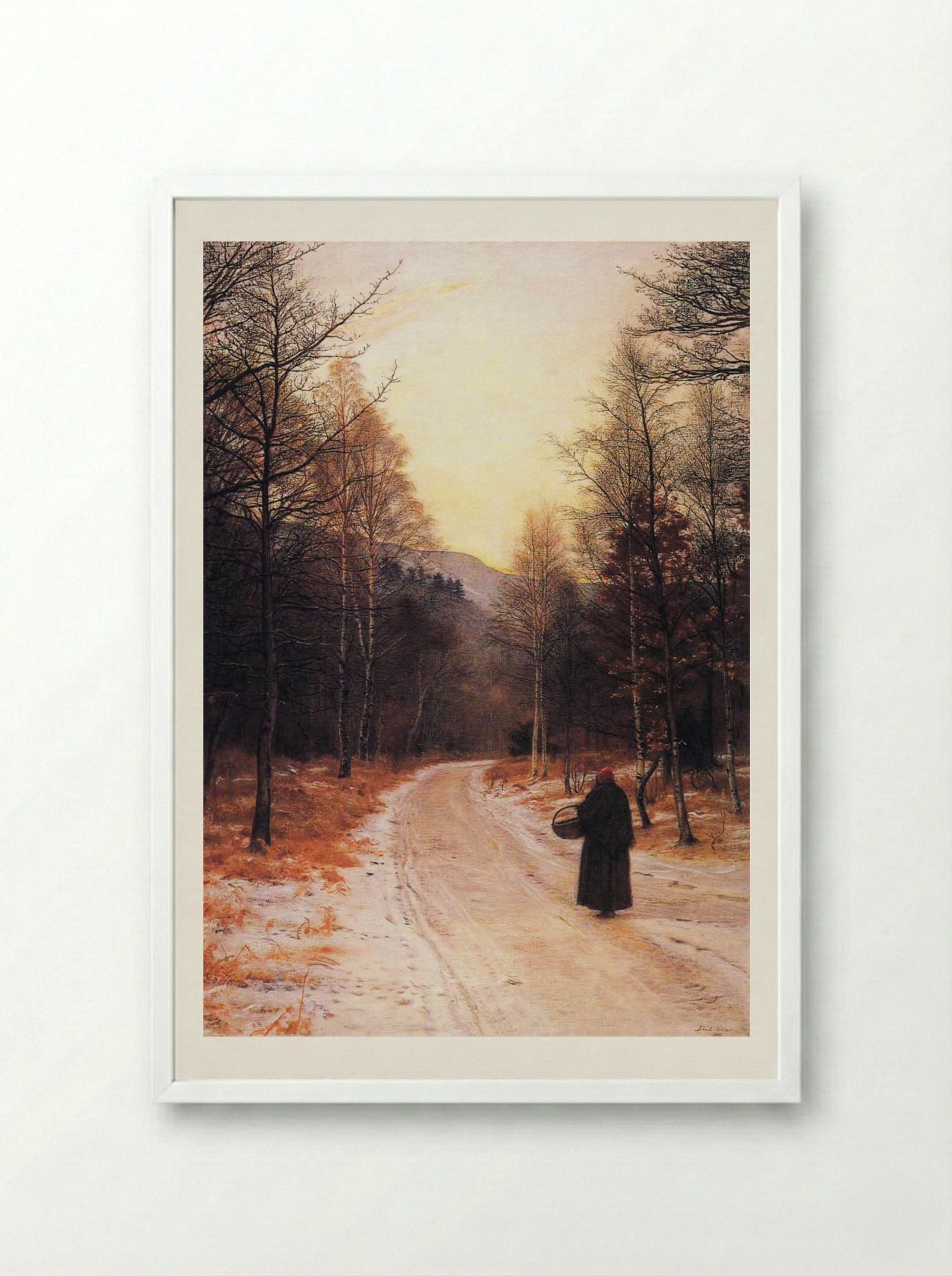 Glen Birnam - John Everett Millais - Framed Print White