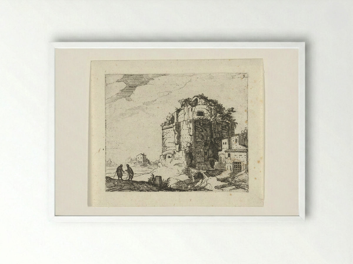 Romeinse ruïne - Guilliam van Nieulandt II - Framed Print White