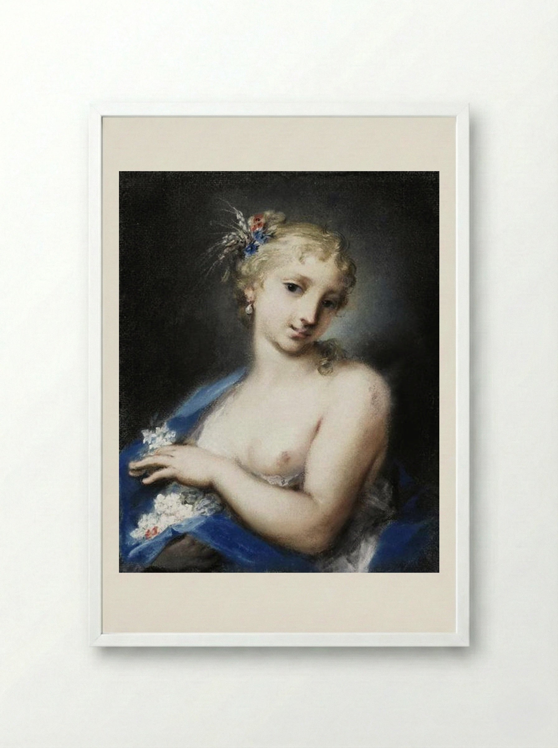 Summer - Rosalba Carriera - Framed Print White