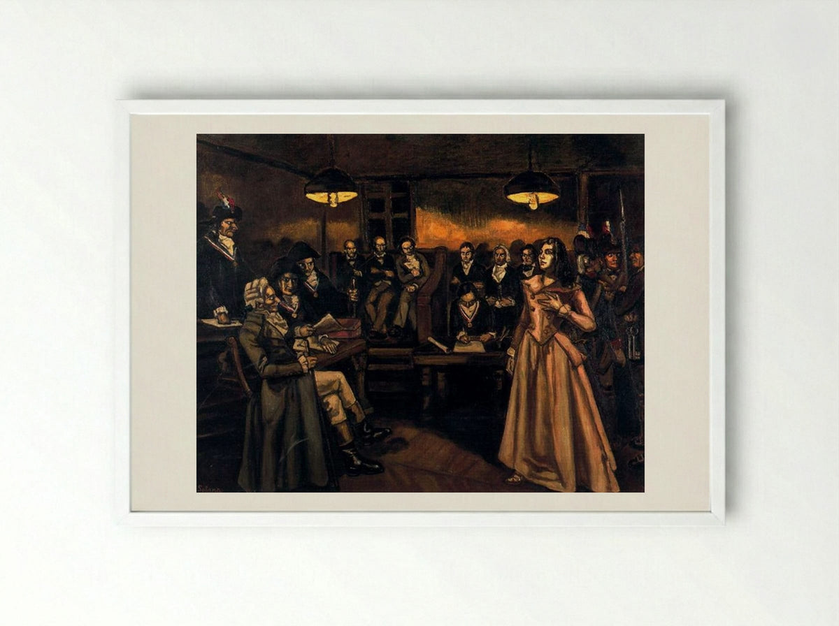 The Trial of Madame Roland - José Gutiérrez Solana - Framed Print White
