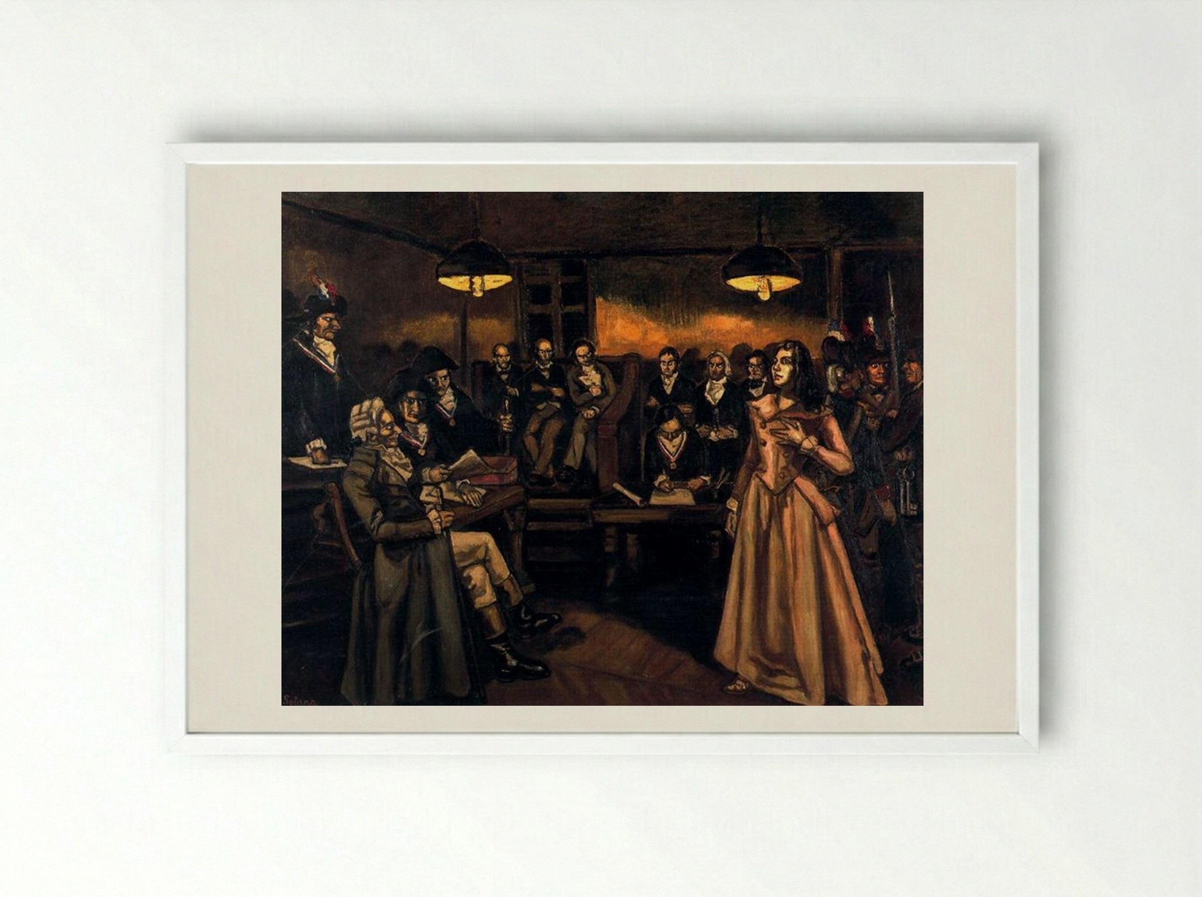 The Trial of Madame Roland - José Gutiérrez Solana - Framed Print White
