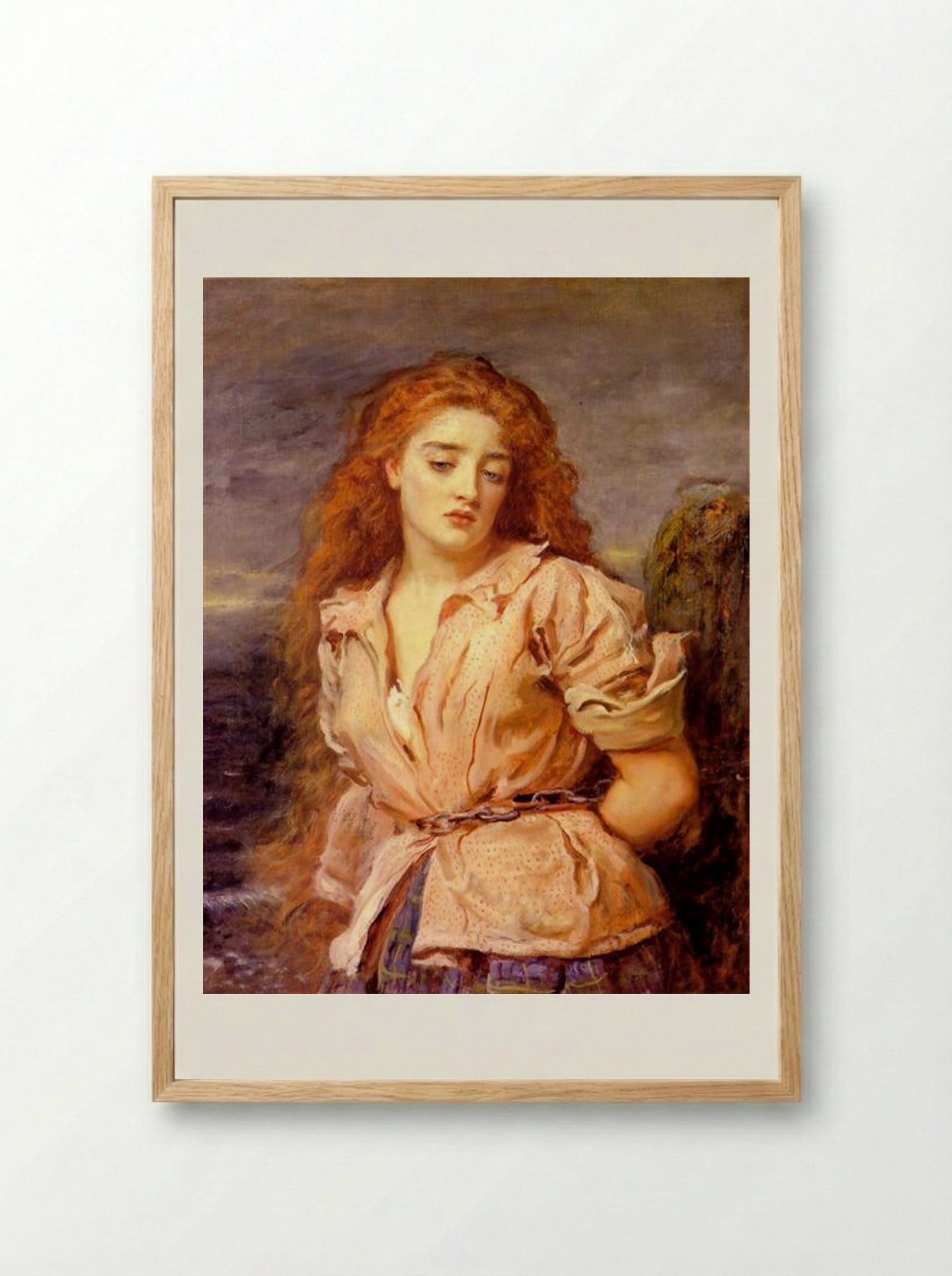 The Martyr of the Solway - John Everett Millais - Framed Print Wood