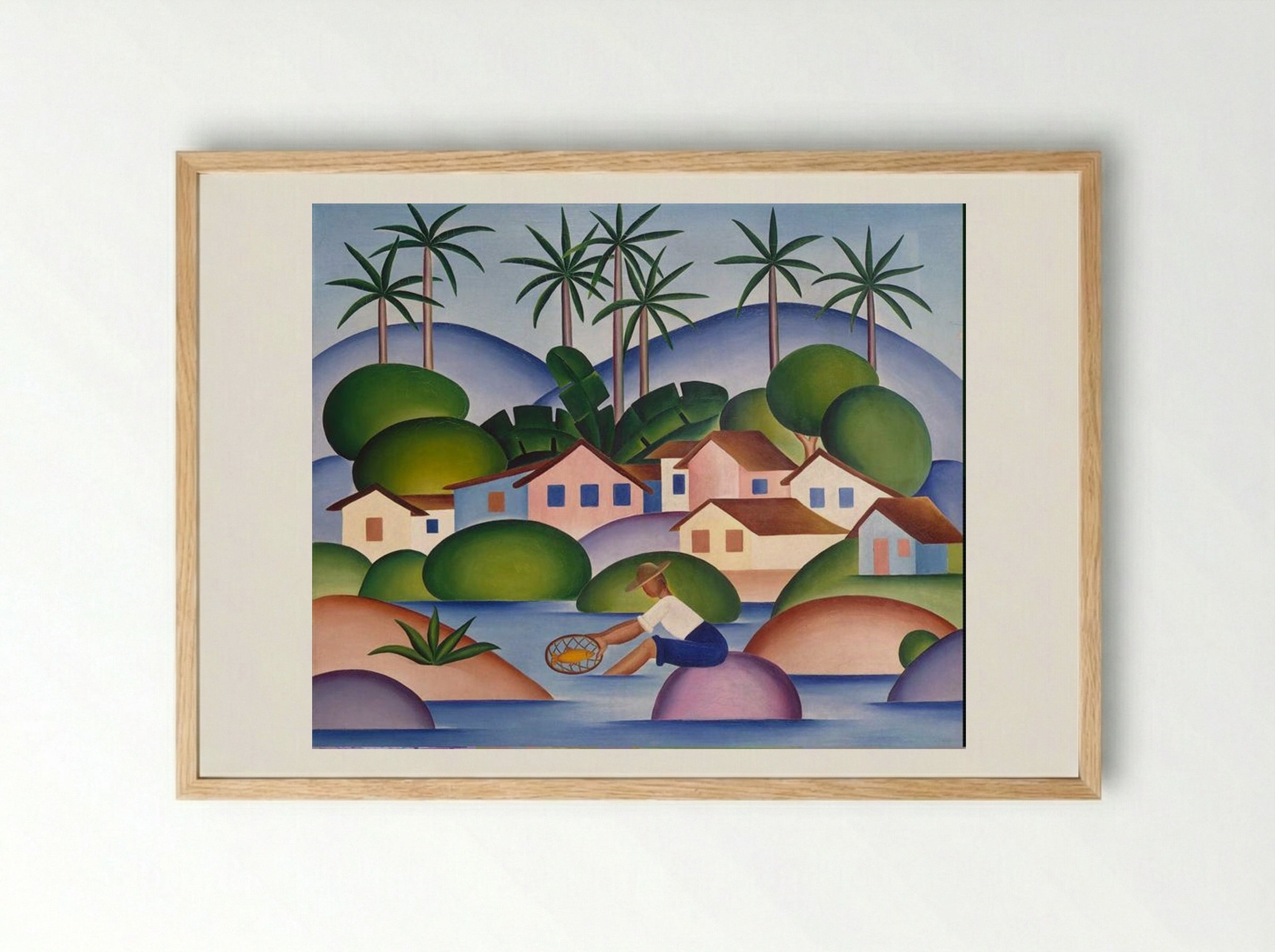 An Angler - Tarsila do Amaral - Framed Print Wood