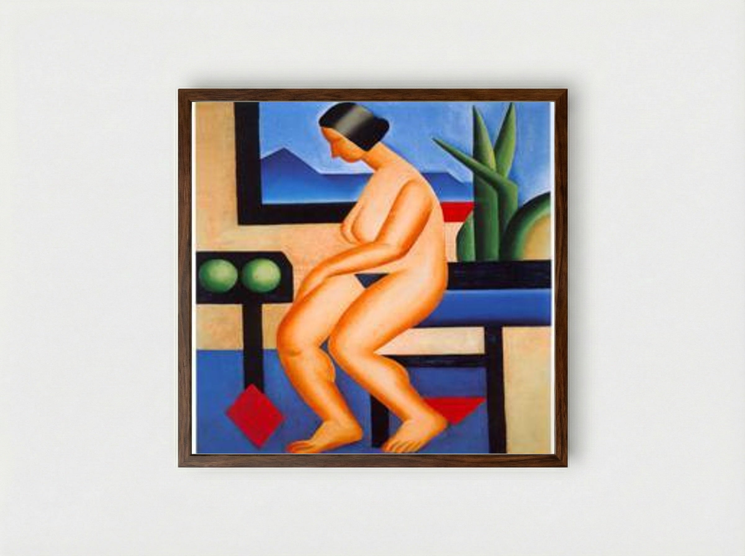 Nu - Tarsila do Amaral - Framed Print Dark Wood