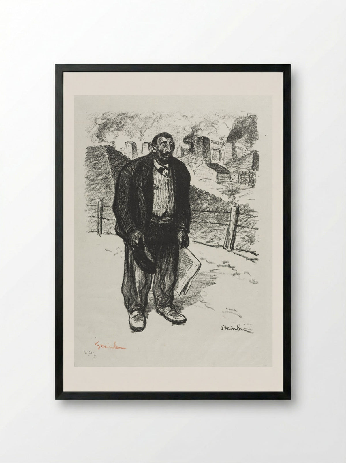 L'Honnête ouvrier - Théophile Alexandre Steinlen - Framed Print Black