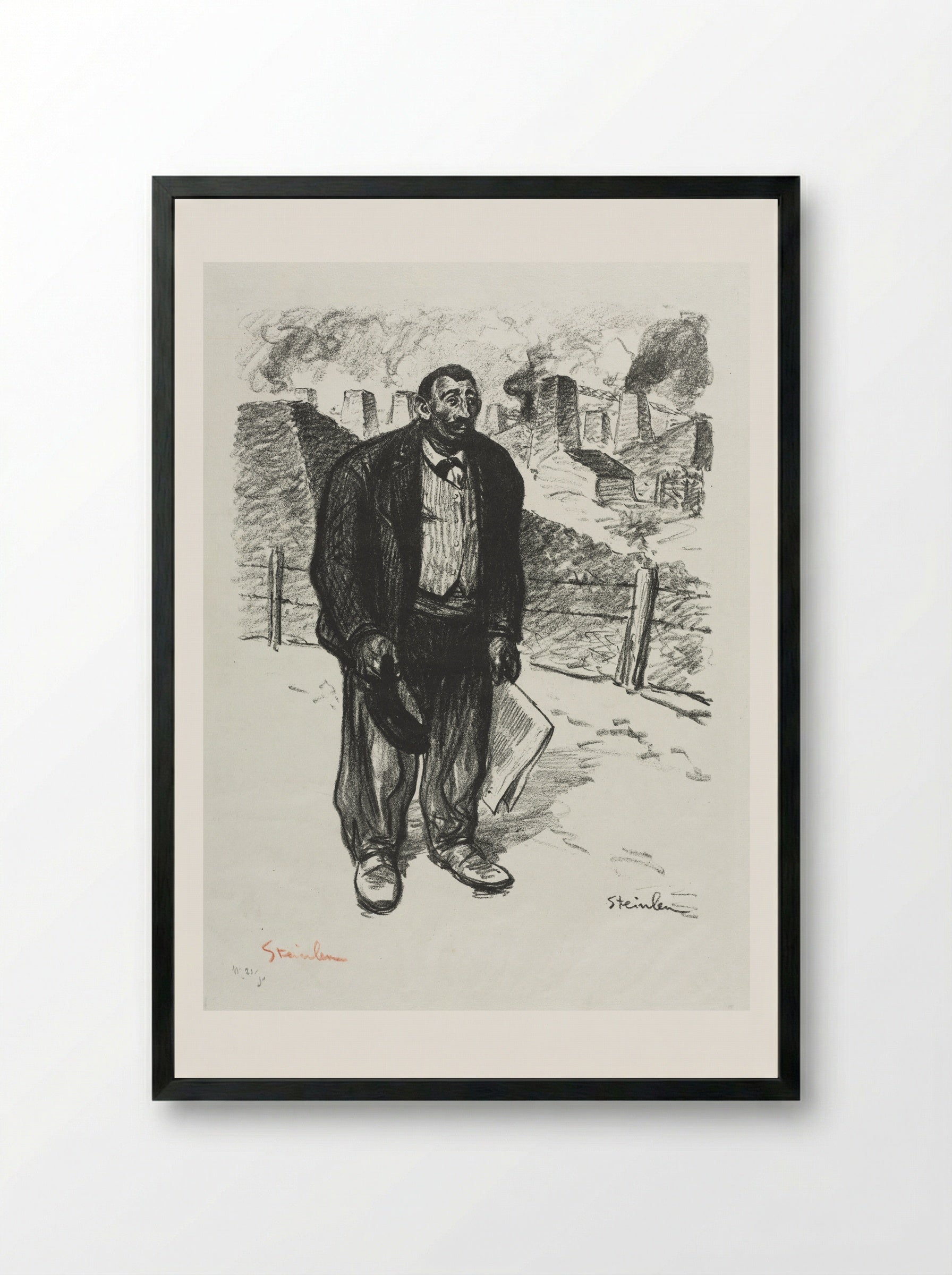 L'Honnête ouvrier - Théophile Alexandre Steinlen - Framed Print Black