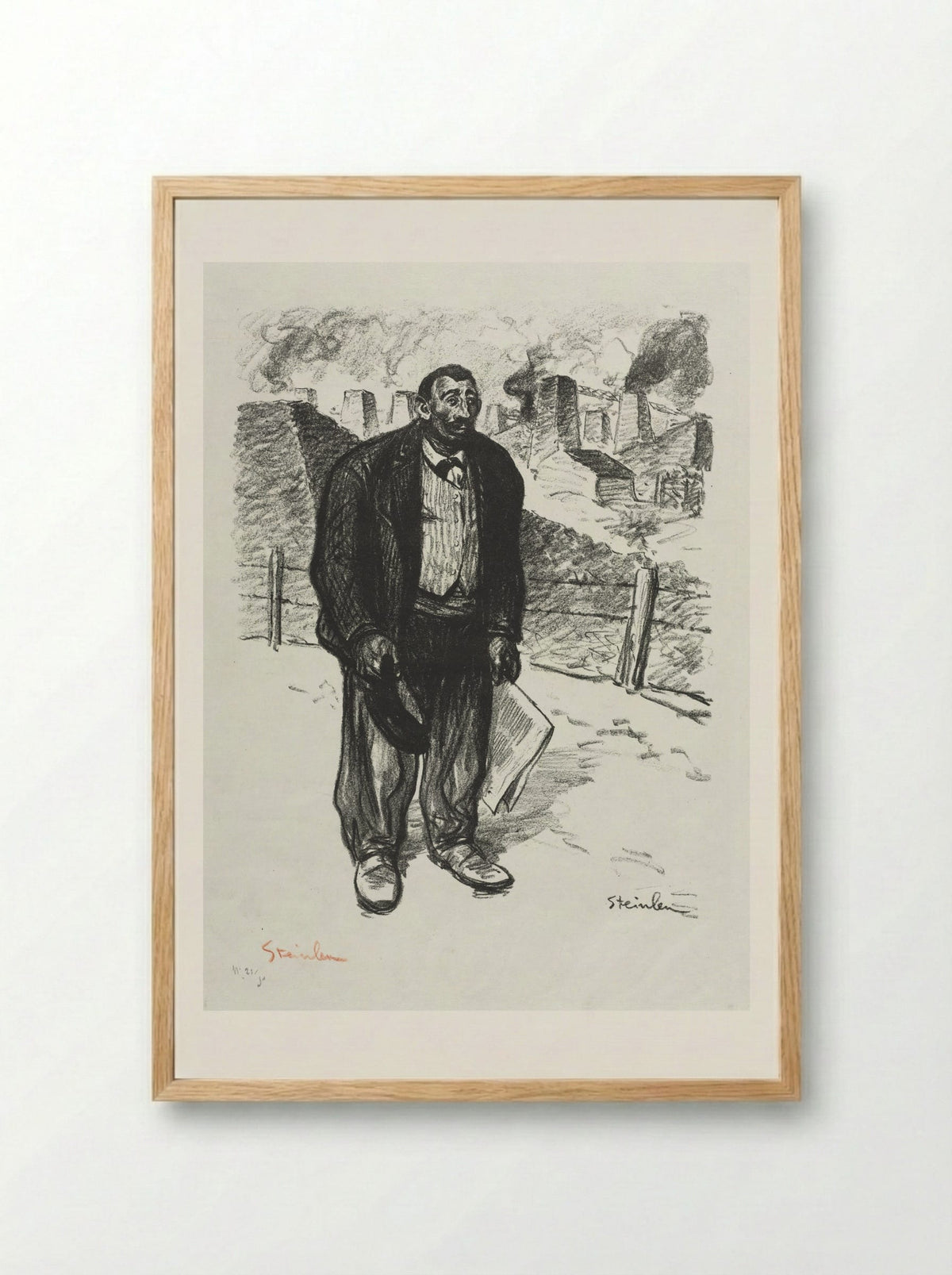 L'Honnête ouvrier - Théophile Alexandre Steinlen - Framed Print Wood