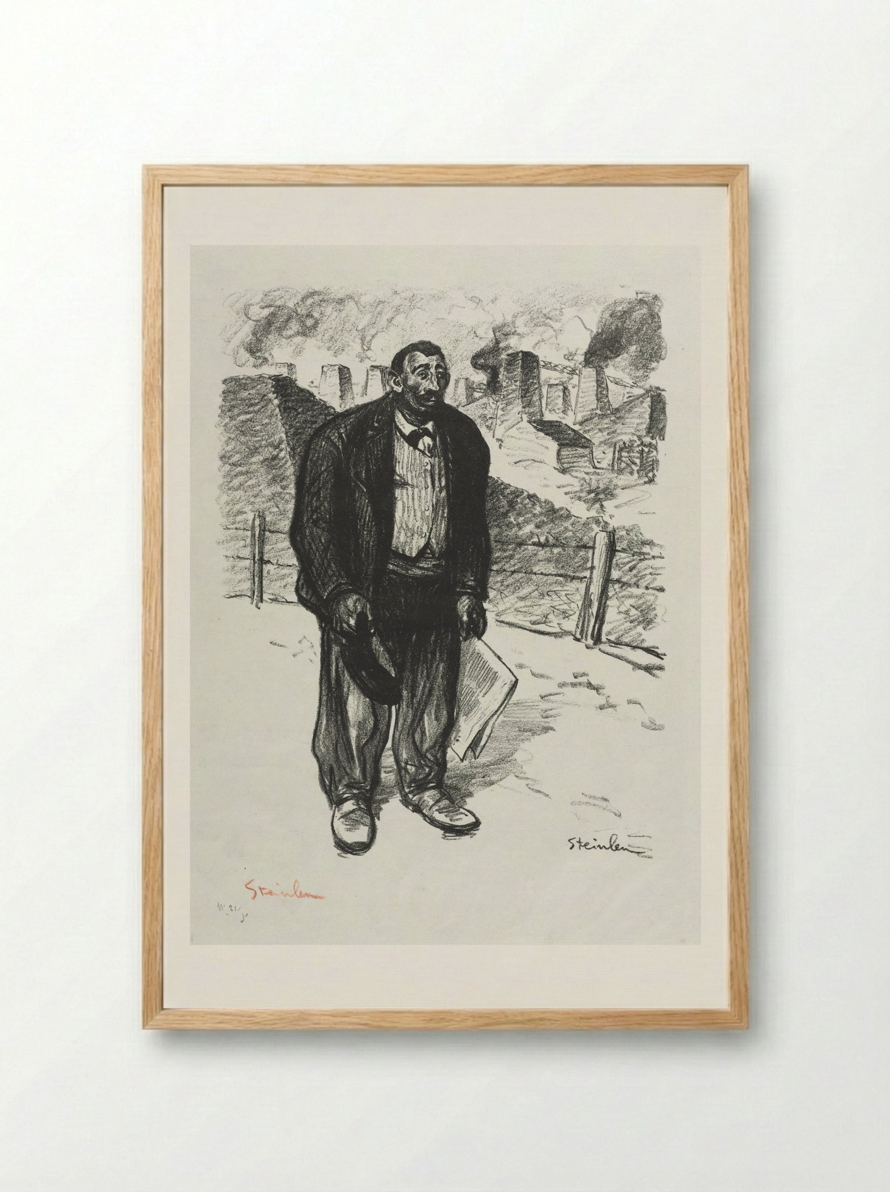 L'Honnête ouvrier - Théophile Alexandre Steinlen - Framed Print Wood