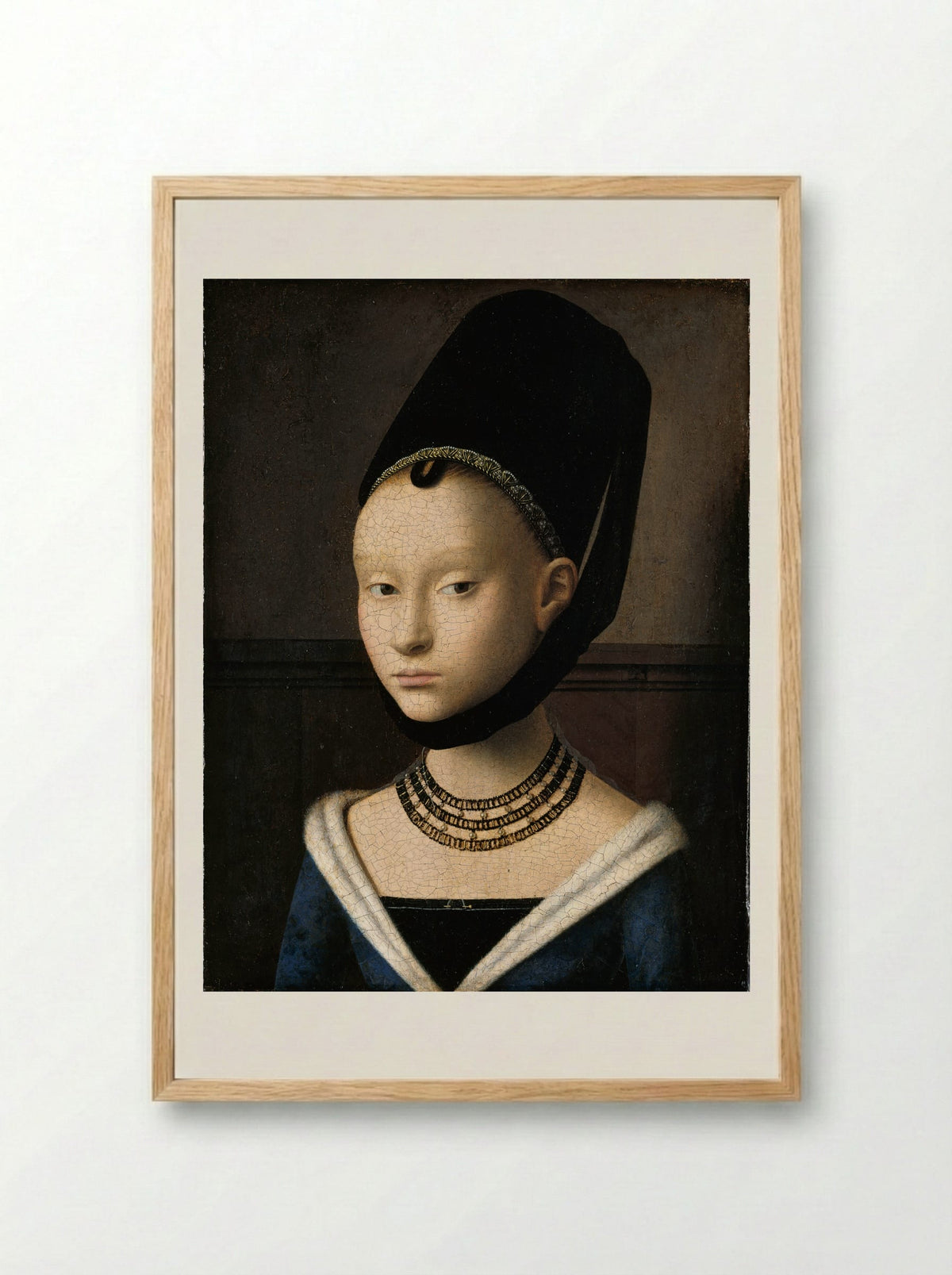 Portrait of a Young Woman - Petrus Christus - Framed Print Wood