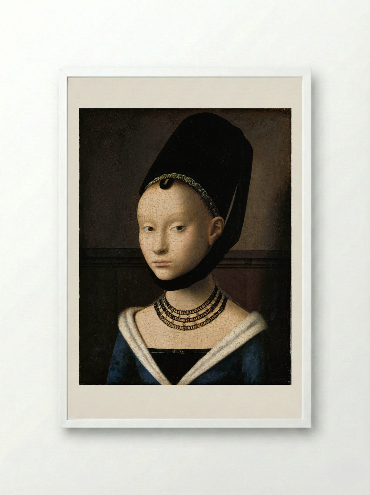 Portrait of a Young Woman - Petrus Christus - Framed Print White