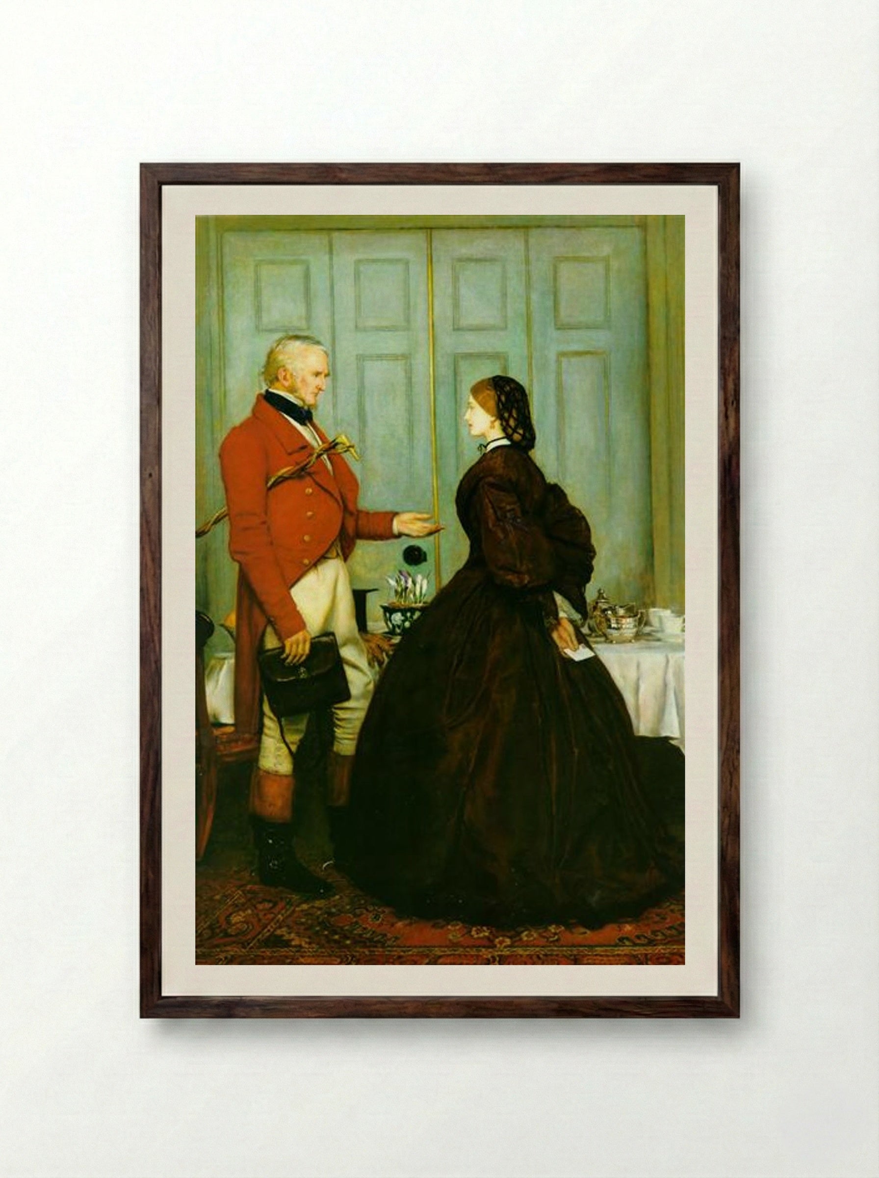 Trust Me - John Everett Millais - Framed Print Dark Wood