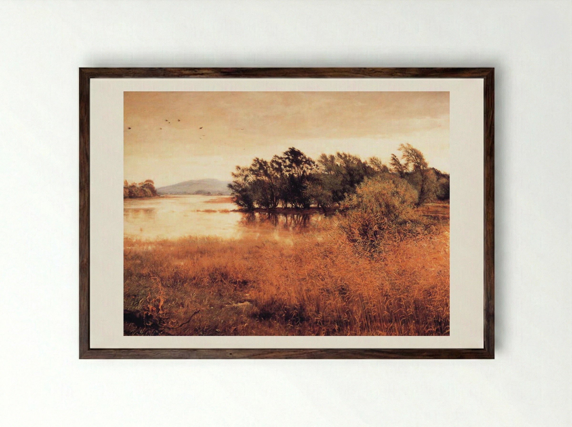 Chill October - John Everett Millais - Framed Print Dark Wood