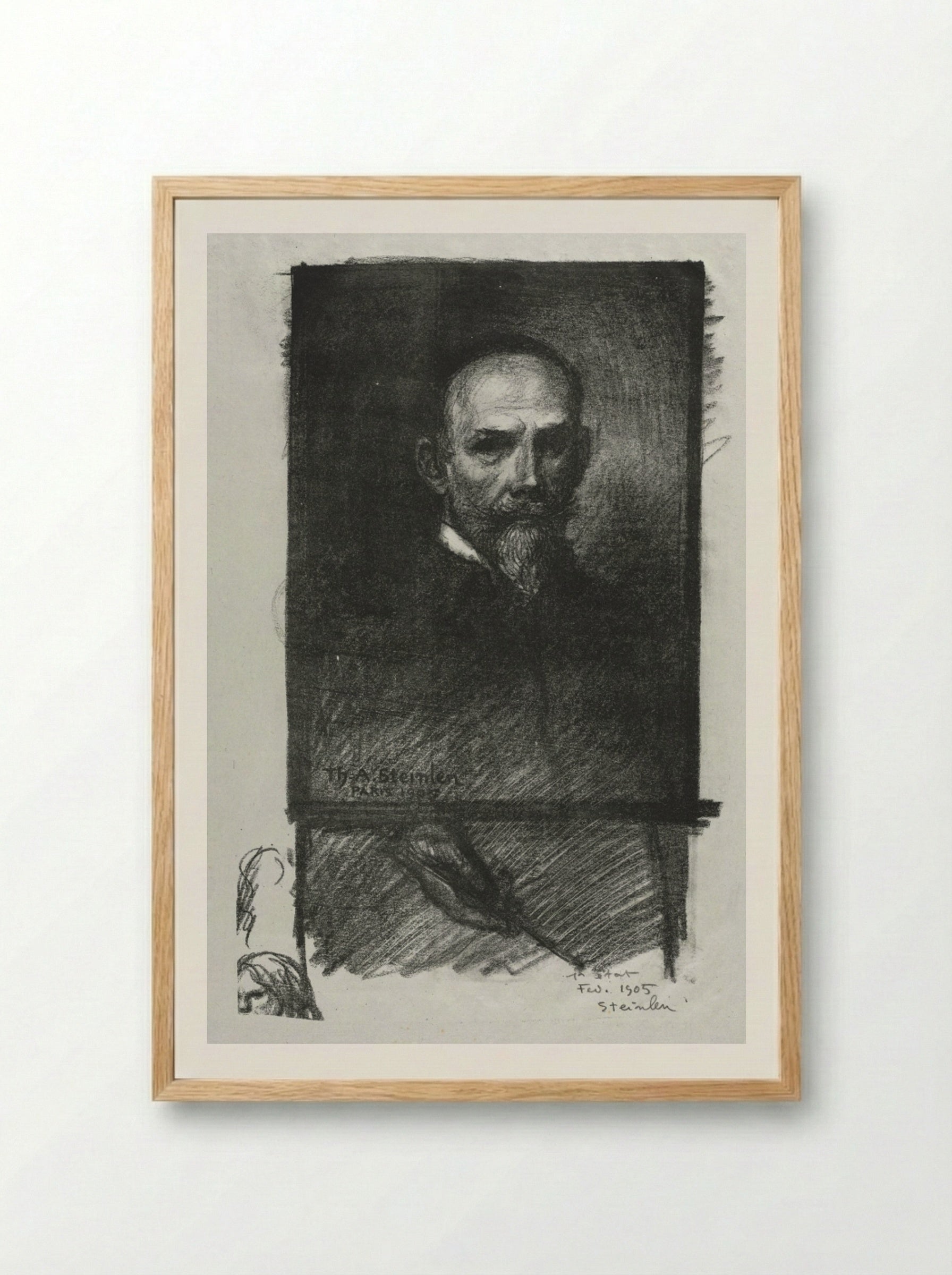 Self-Portrait - Théophile Alexandre Steinlen - Framed Print Wood