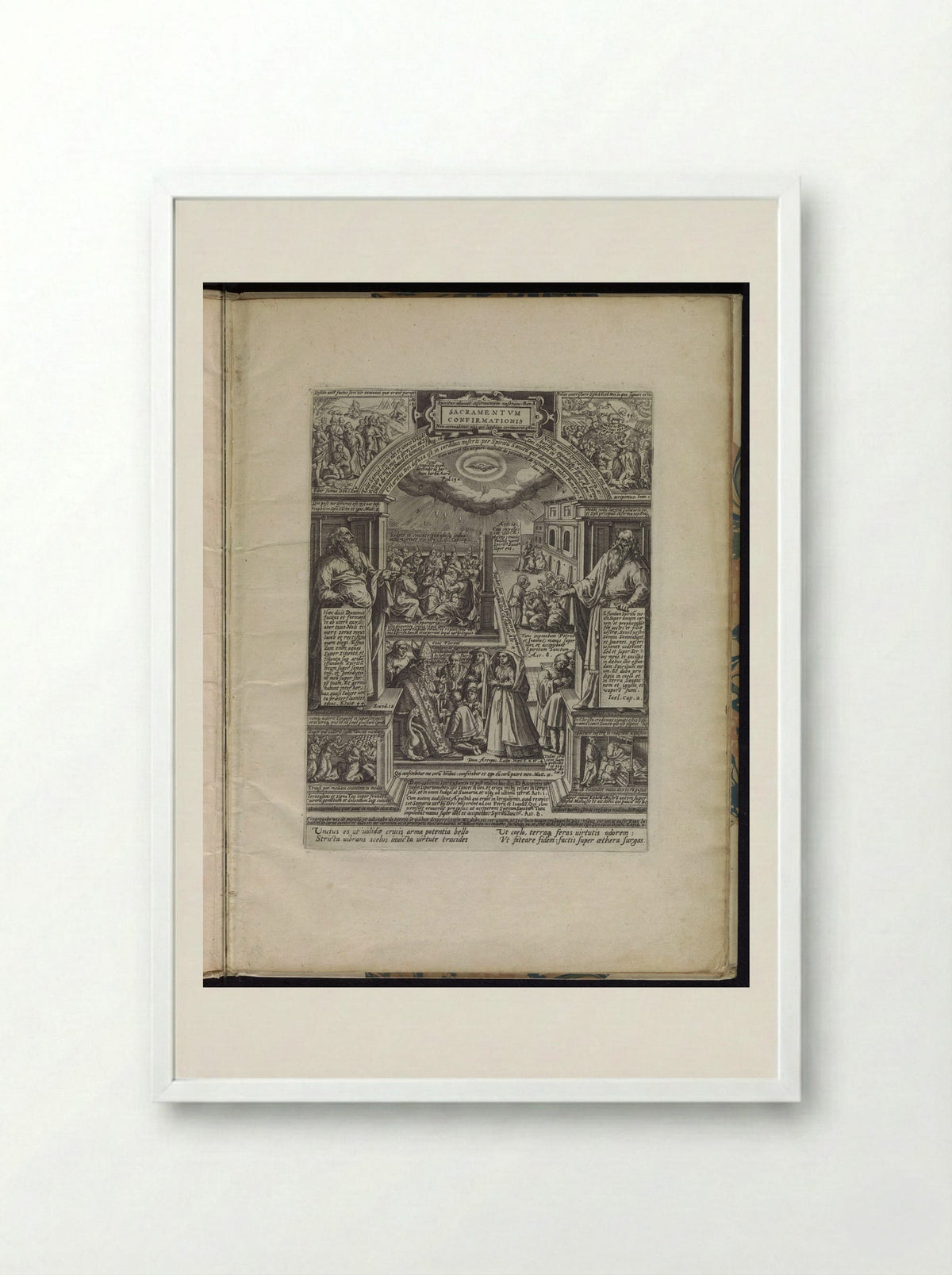 Sacramentum Confirmationis - Philips Galle - Framed Print White